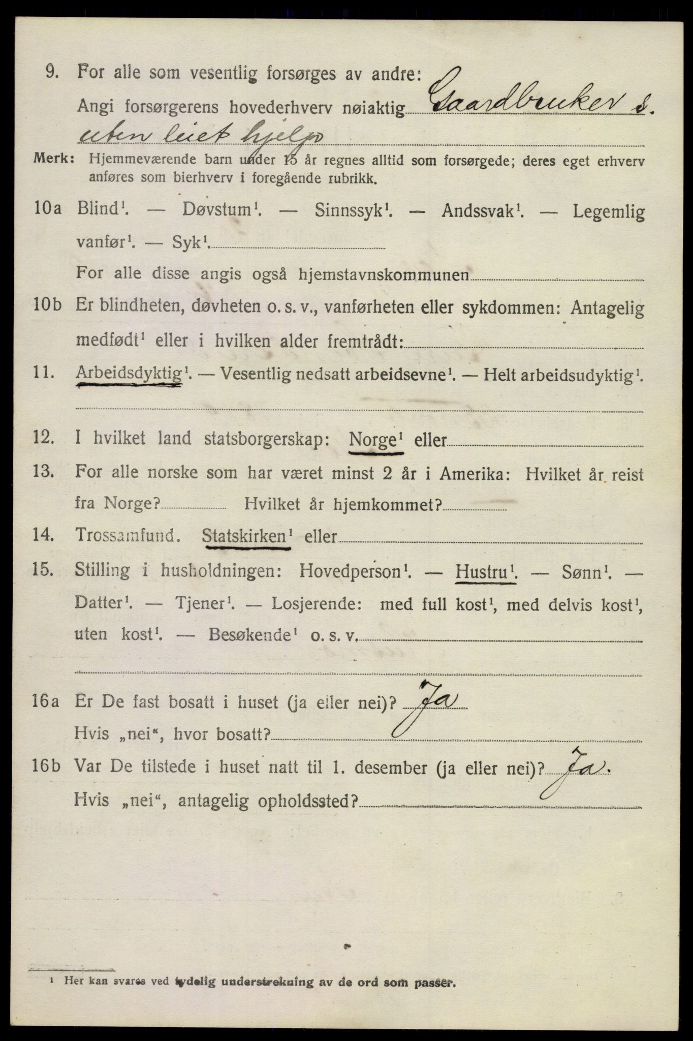 SAKO, 1920 census for Nore, 1920, p. 2213