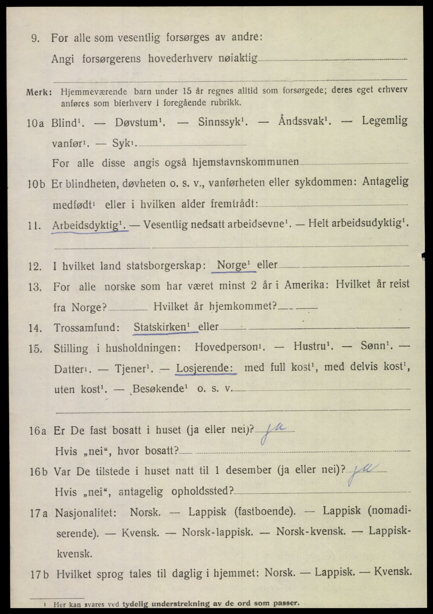 SAT, 1920 census for Kjerringøy, 1920, p. 1822