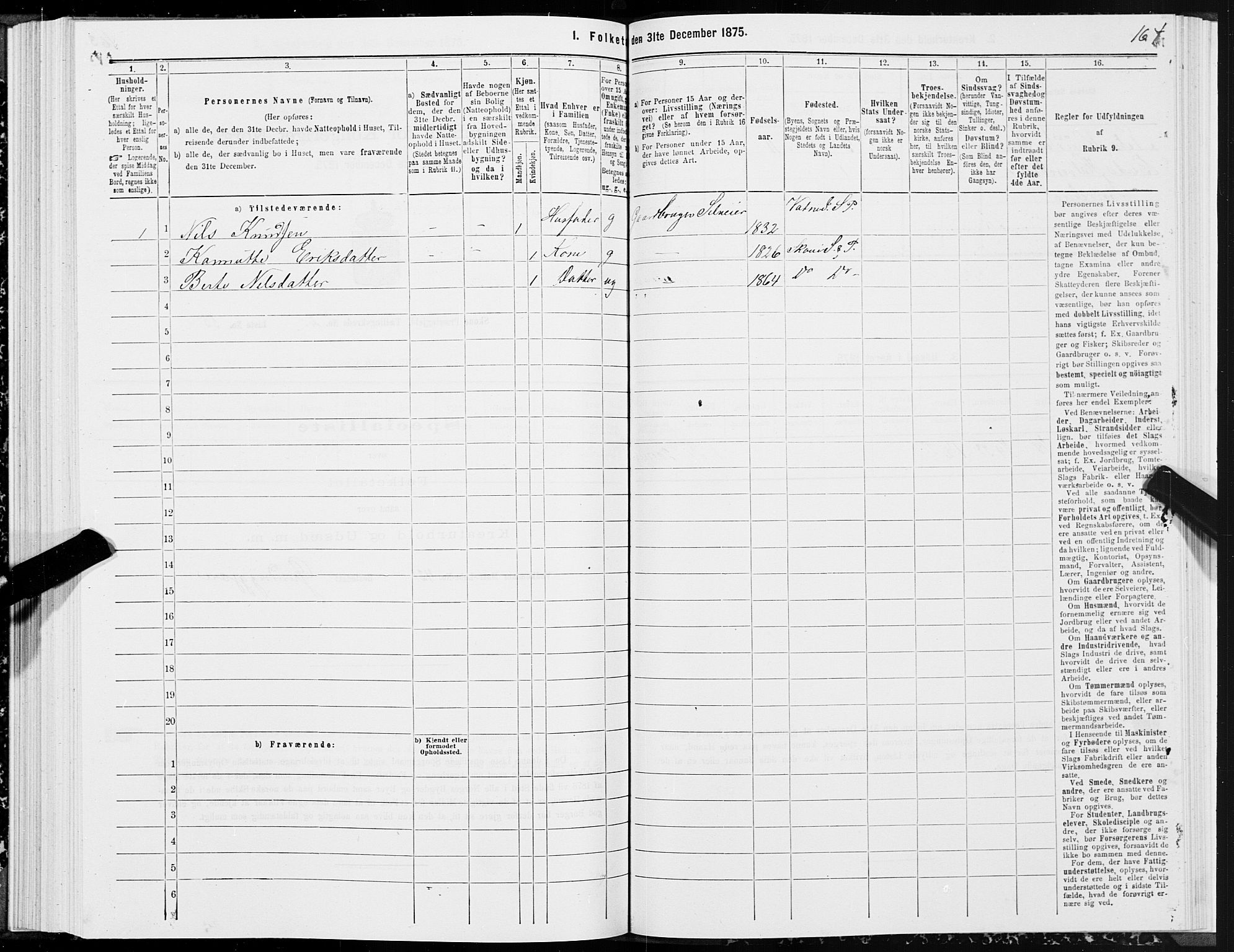 SAT, 1875 census for 1529P Skodje, 1875, p. 1164