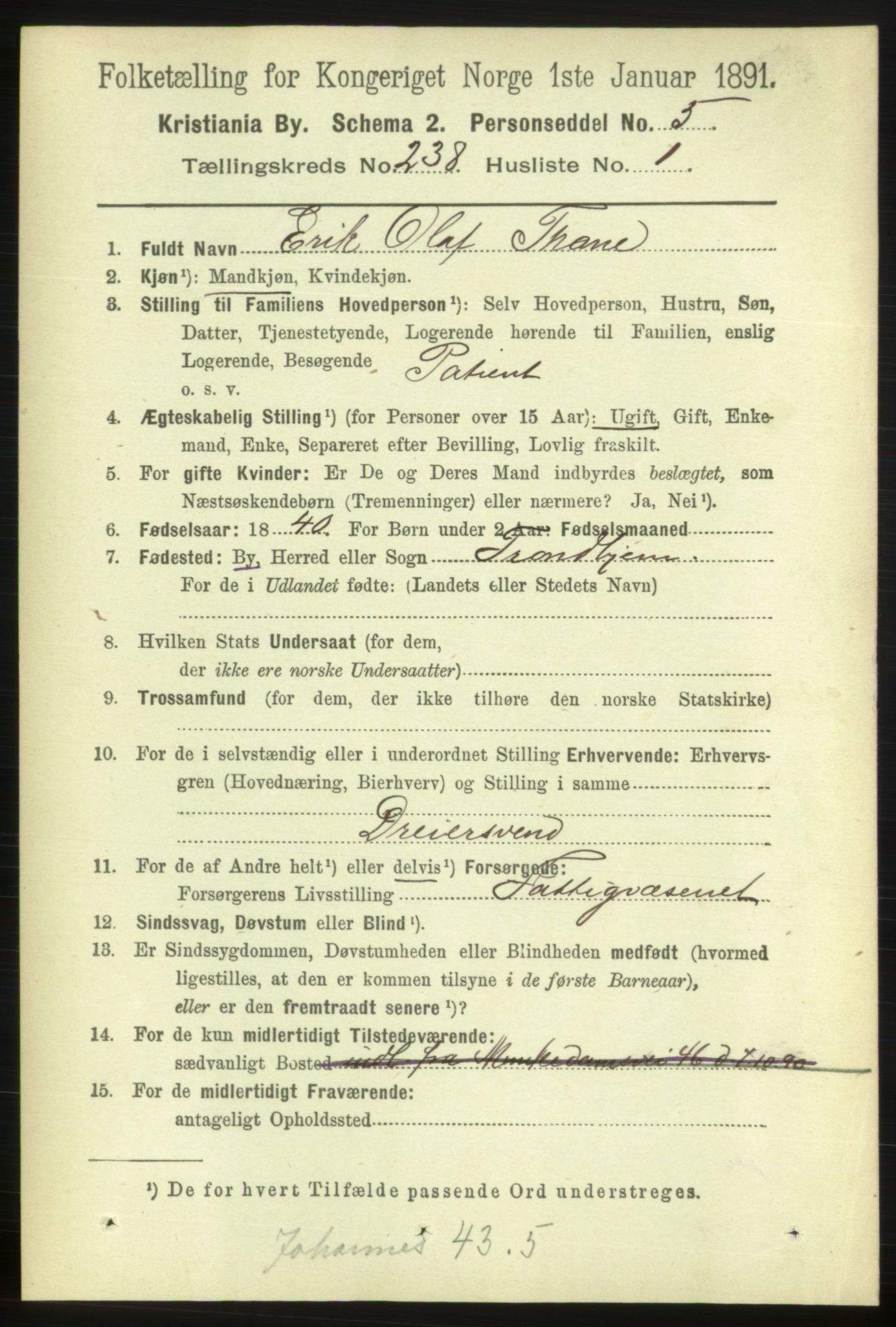 RA, 1891 census for 0301 Kristiania, 1891, p. 144802