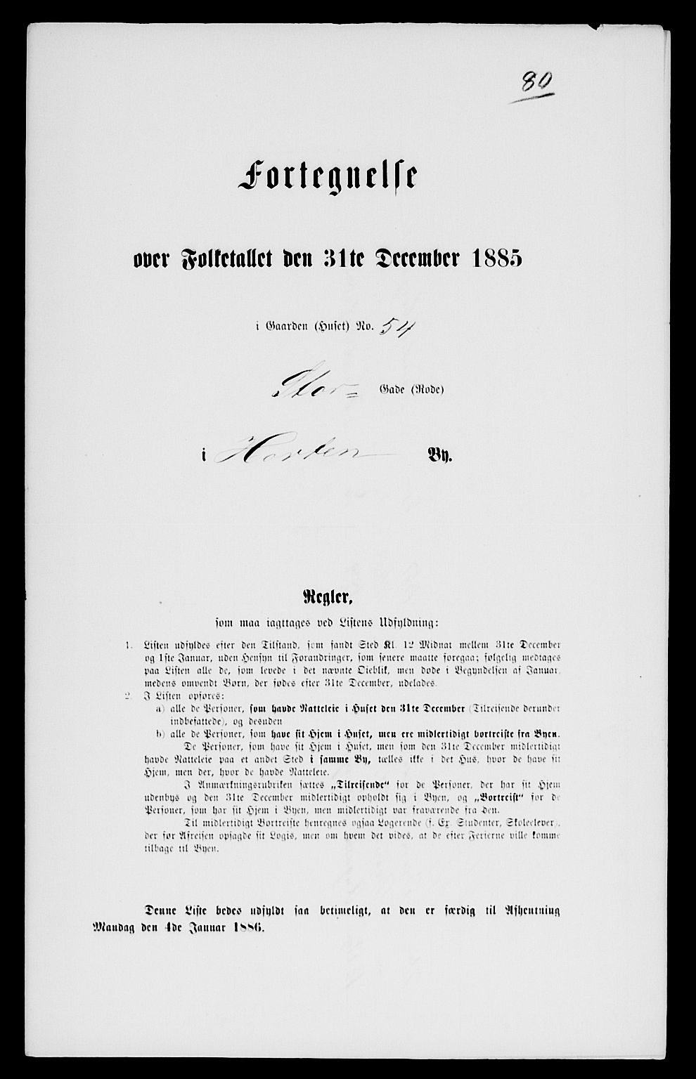 SAKO, 1885 census for 0703 Horten, 1885, p. 160