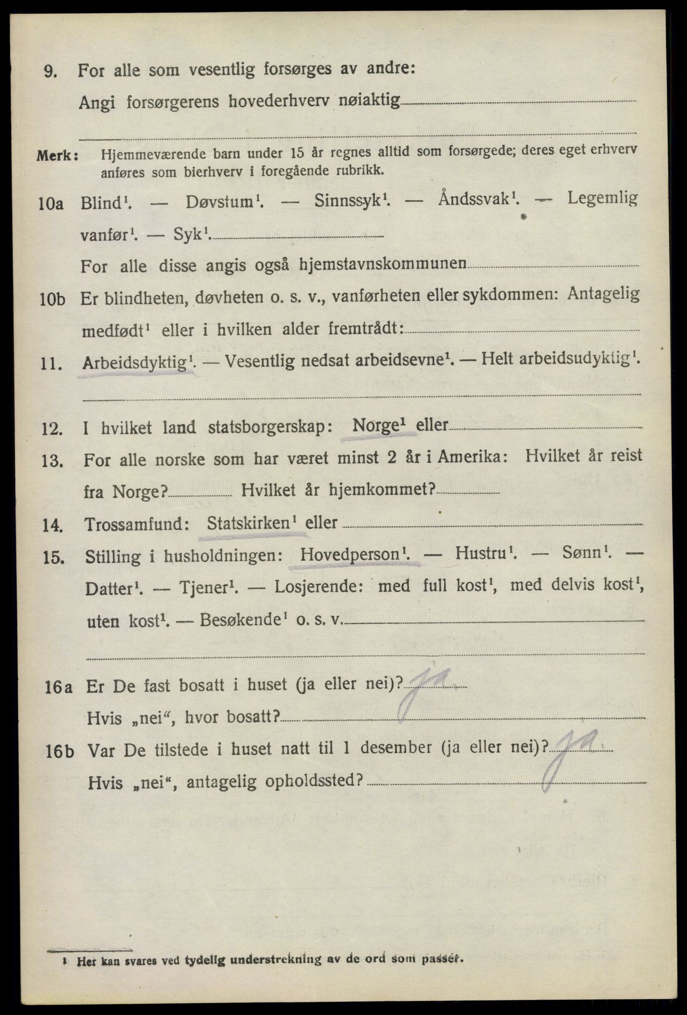 SAO, 1920 census for Enebakk, 1920, p. 1542