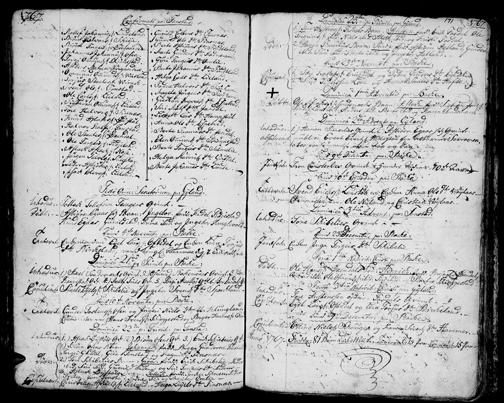 Bakke sokneprestkontor, AV/SAK-1111-0002/F/Fa/Faa/L0001: Parish register (official) no. A 1, 1741-1780, p. 171