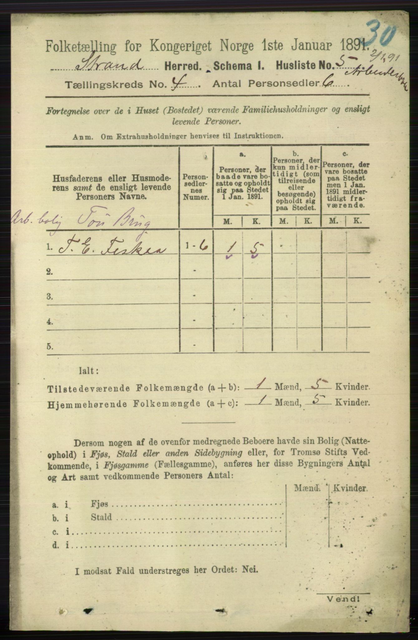 RA, 1891 census for 1130 Strand, 1891, p. 1117