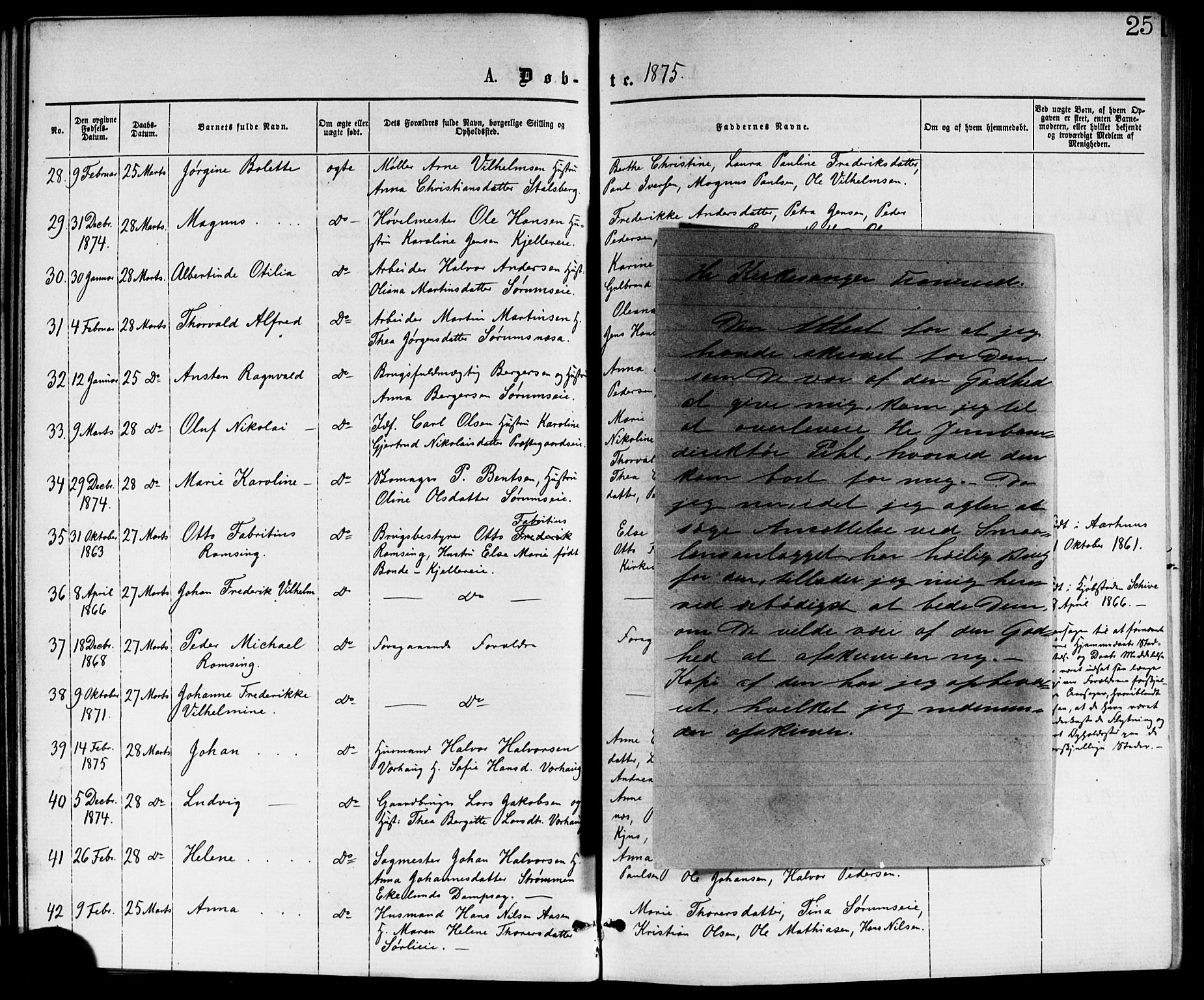 Skedsmo prestekontor Kirkebøker, SAO/A-10033a/G/Ga/L0003: Parish register (copy) no. I 3, 1873-1882, p. 25