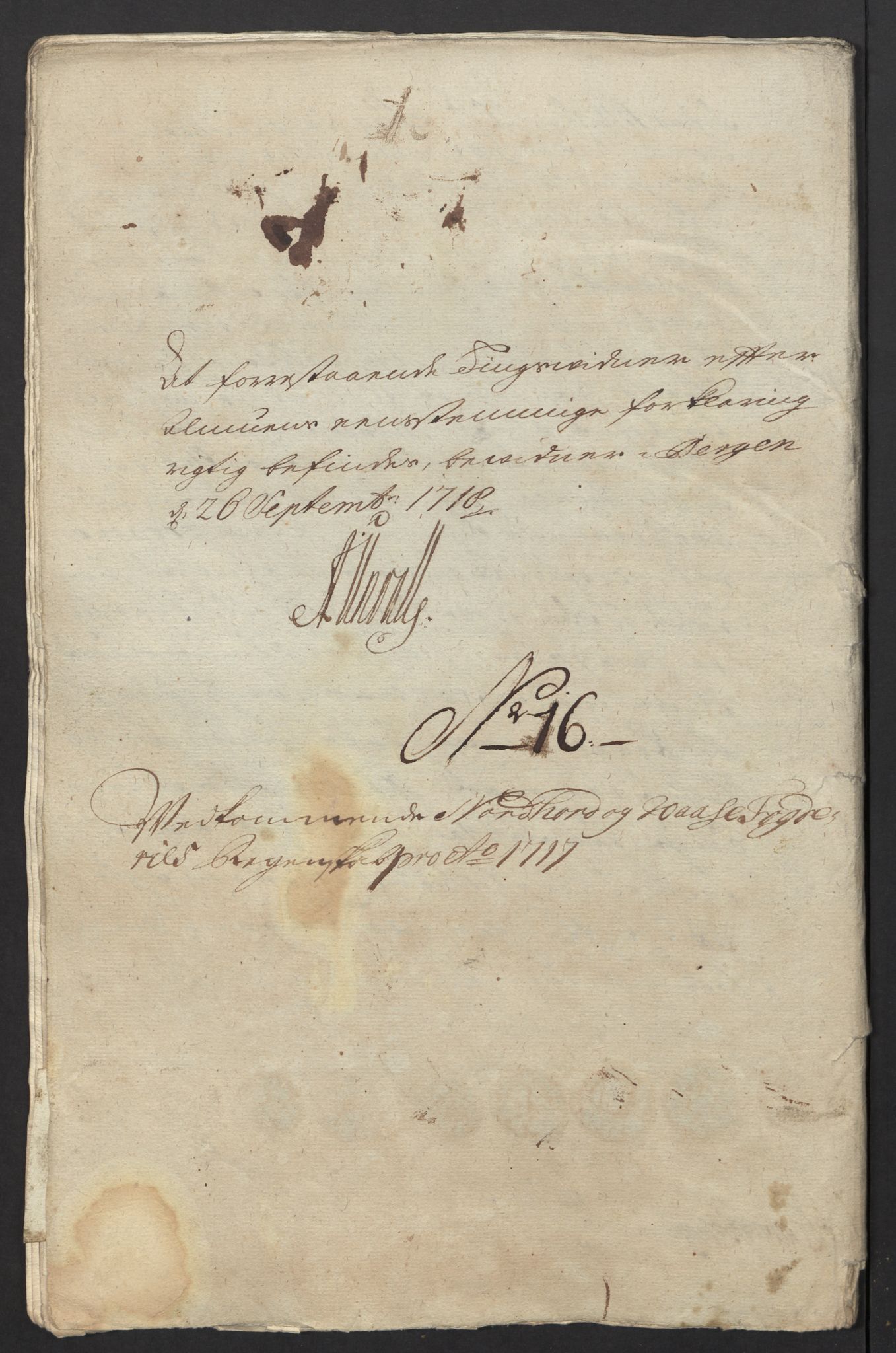 Rentekammeret inntil 1814, Reviderte regnskaper, Fogderegnskap, AV/RA-EA-4092/R51/L3201: Fogderegnskap Nordhordland og Voss, 1717, p. 105