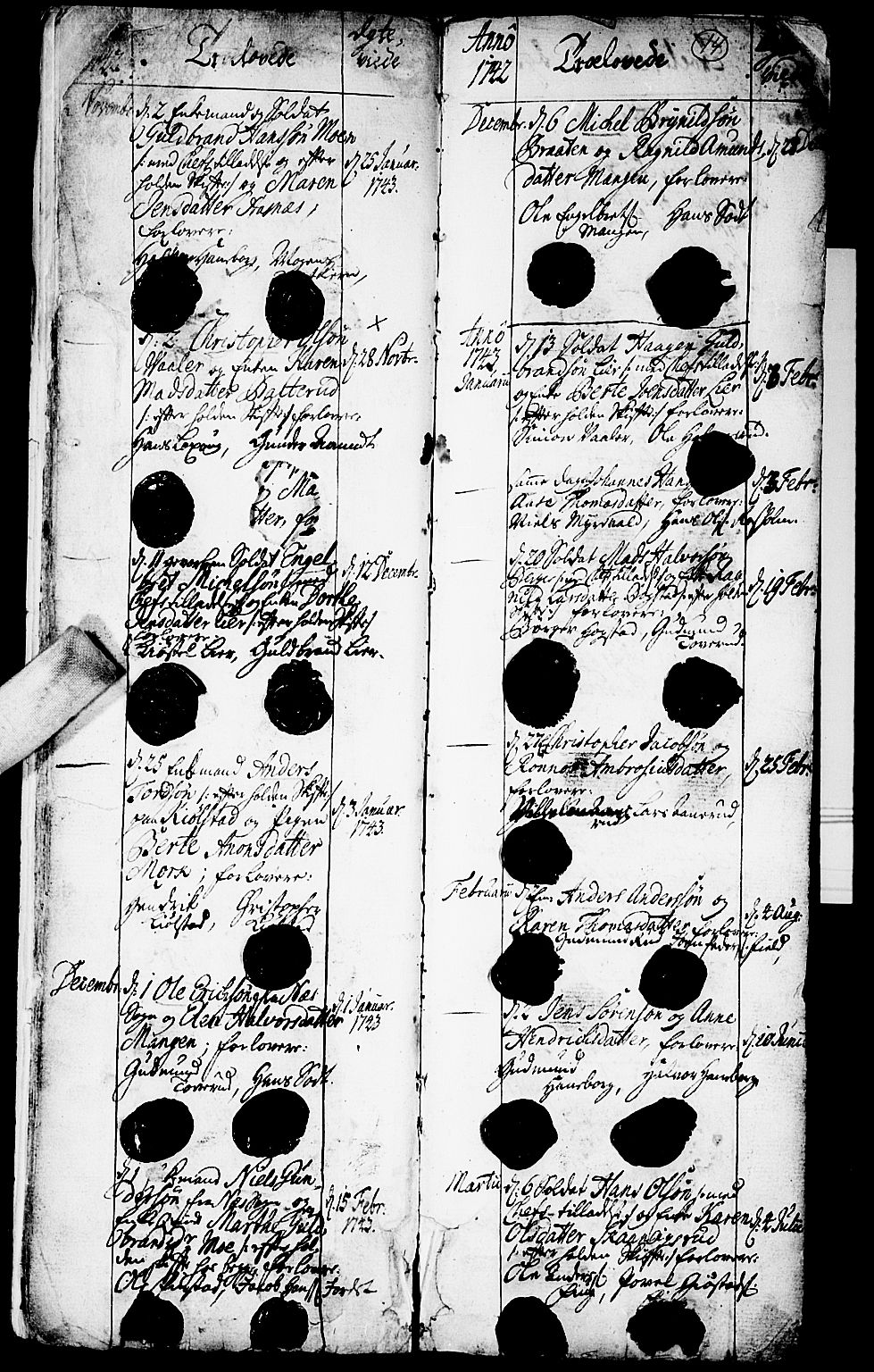 Aurskog prestekontor Kirkebøker, SAO/A-10304a/F/Fa/L0002: Parish register (official) no. I 2, 1735-1766, p. 14