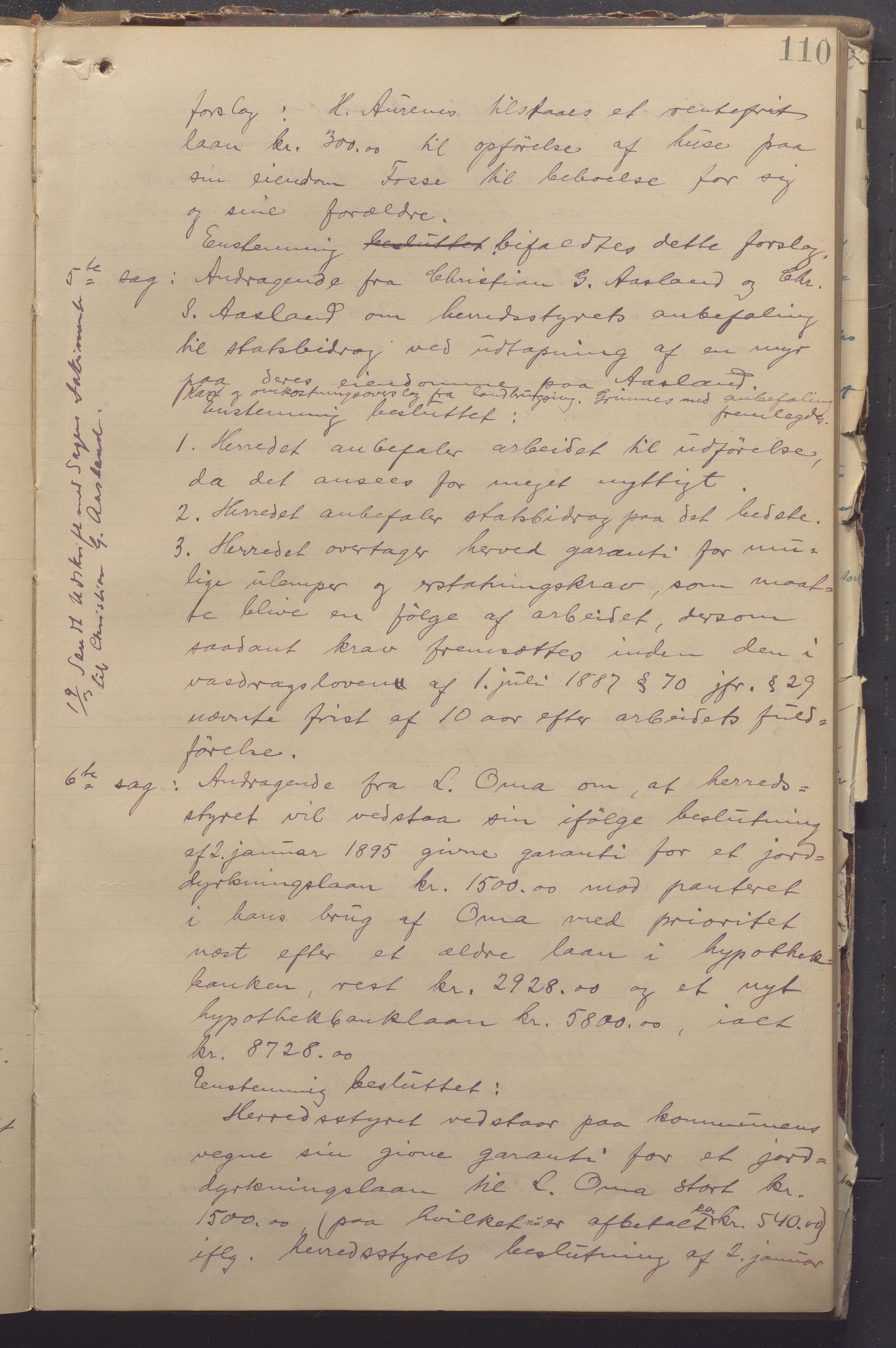 Time kommune - Formannskapet, IKAR/K-100592/A/Aa/L0005: Møtebok, 1901-1910, p. 110b