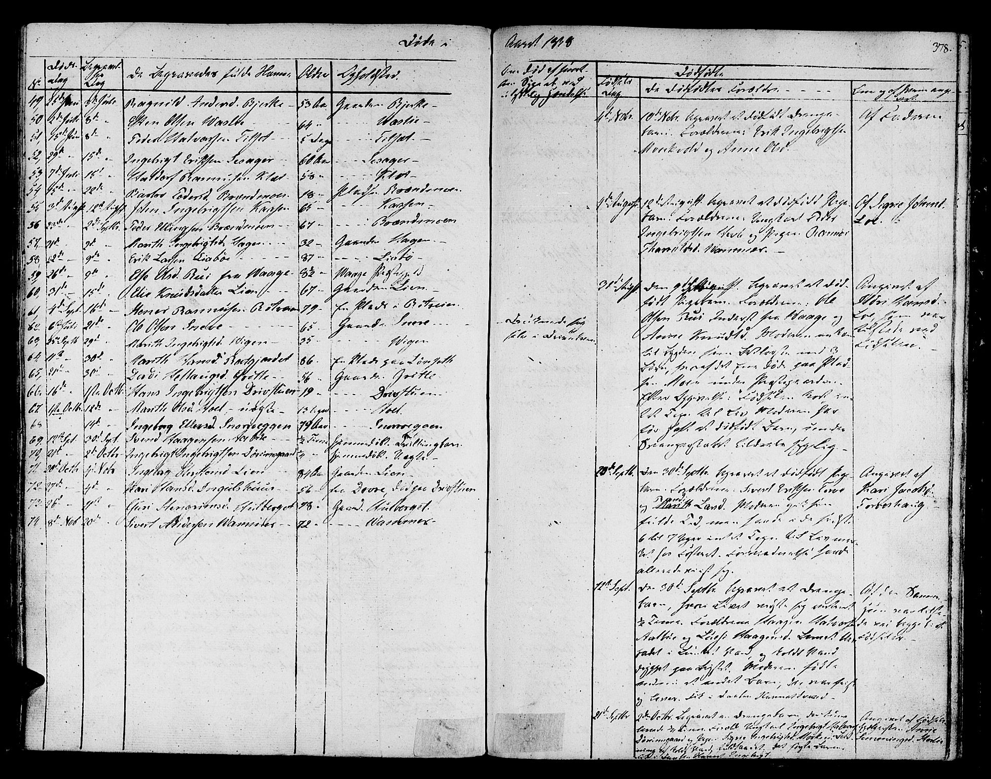 Ministerialprotokoller, klokkerbøker og fødselsregistre - Sør-Trøndelag, SAT/A-1456/678/L0897: Parish register (official) no. 678A06-07, 1821-1847, p. 378