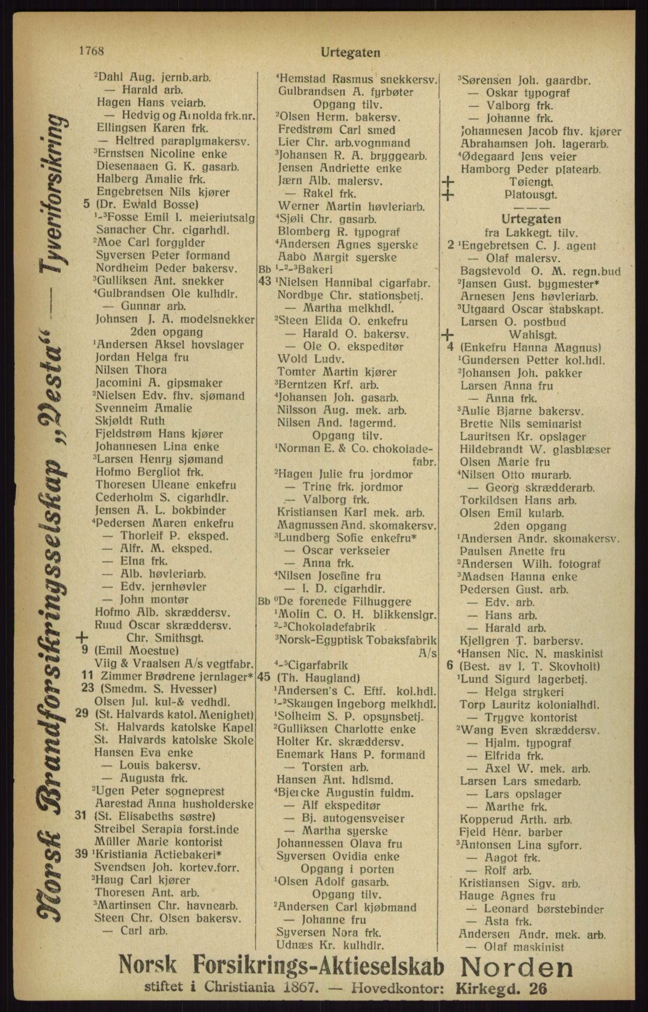 Kristiania/Oslo adressebok, PUBL/-, 1916, p. 1768