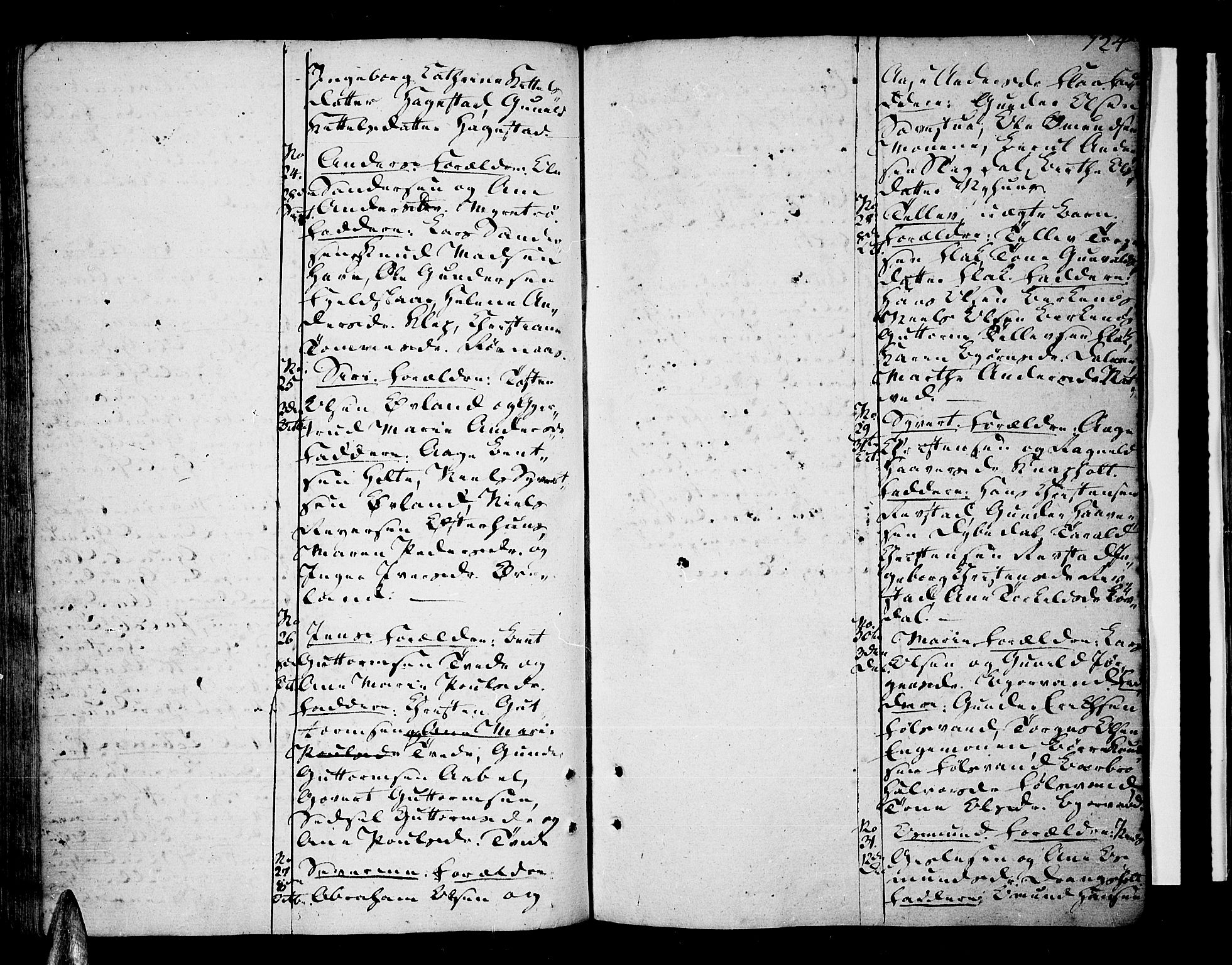 Tveit sokneprestkontor, SAK/1111-0043/F/Fa/L0001: Parish register (official) no. A 1, 1794-1819, p. 124