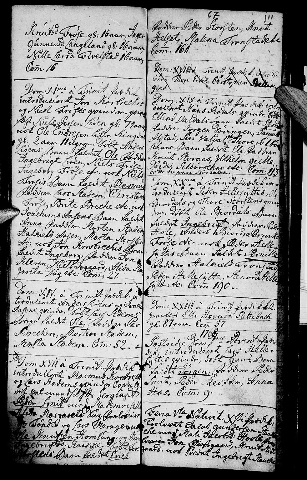 Ministerialprotokoller, klokkerbøker og fødselsregistre - Møre og Romsdal, SAT/A-1454/519/L0243: Parish register (official) no. 519A02, 1760-1770, p. 111
