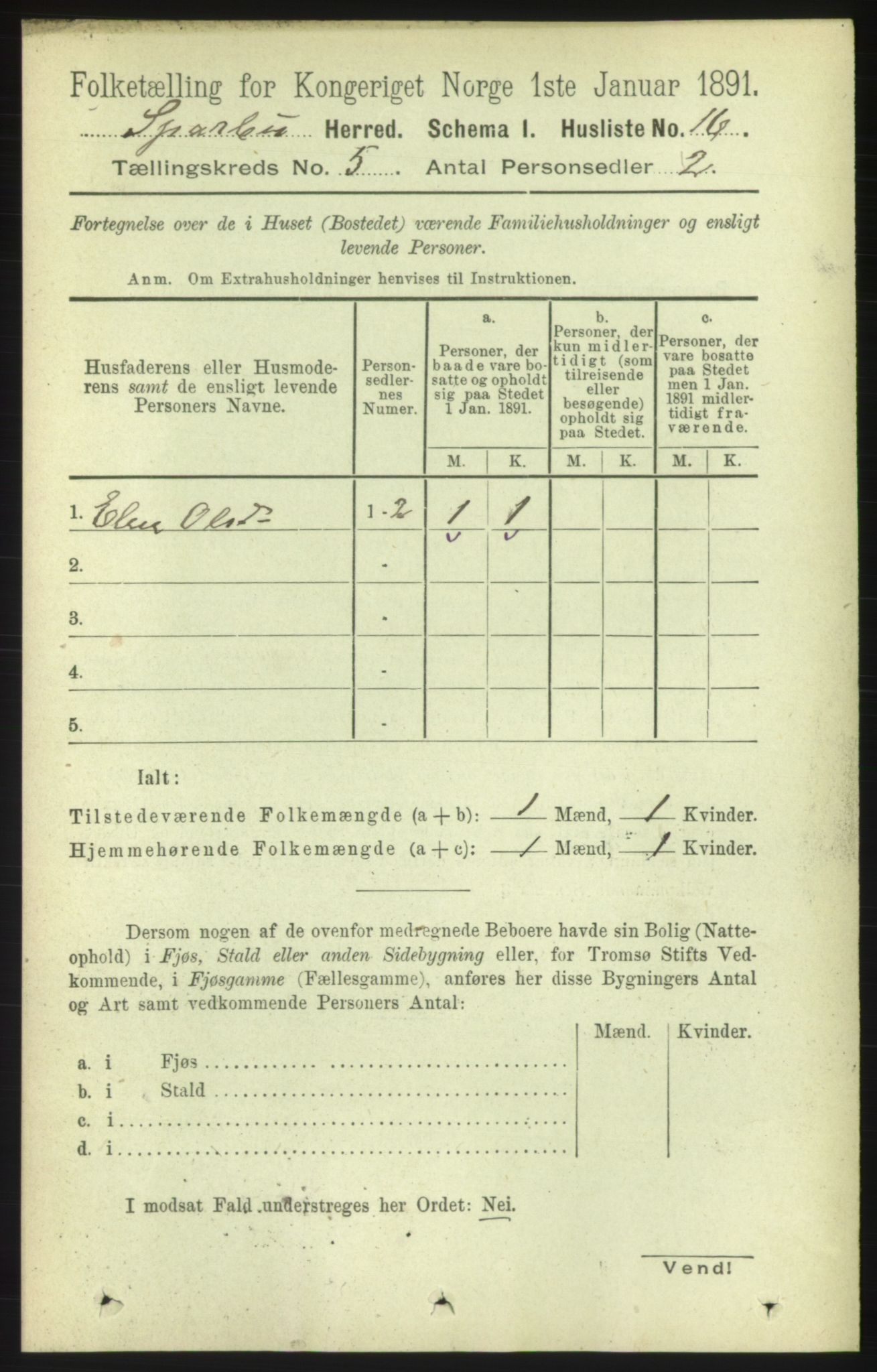 RA, 1891 census for 1731 Sparbu, 1891, p. 1596