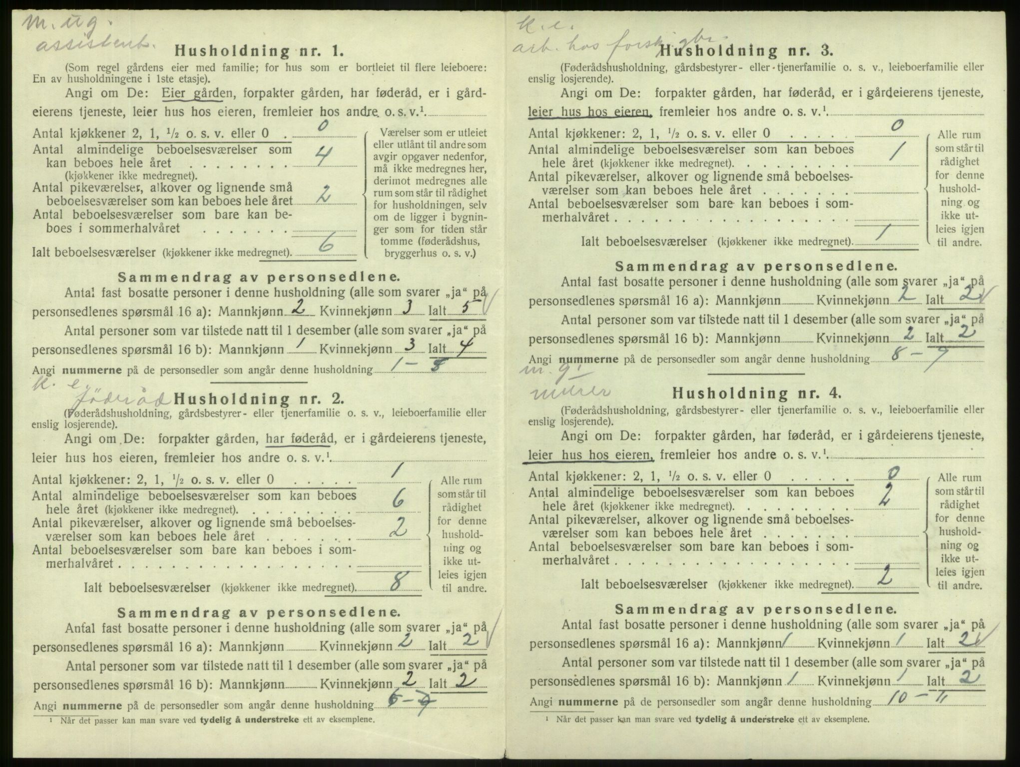 SAB, 1920 census for Askvoll, 1920, p. 268