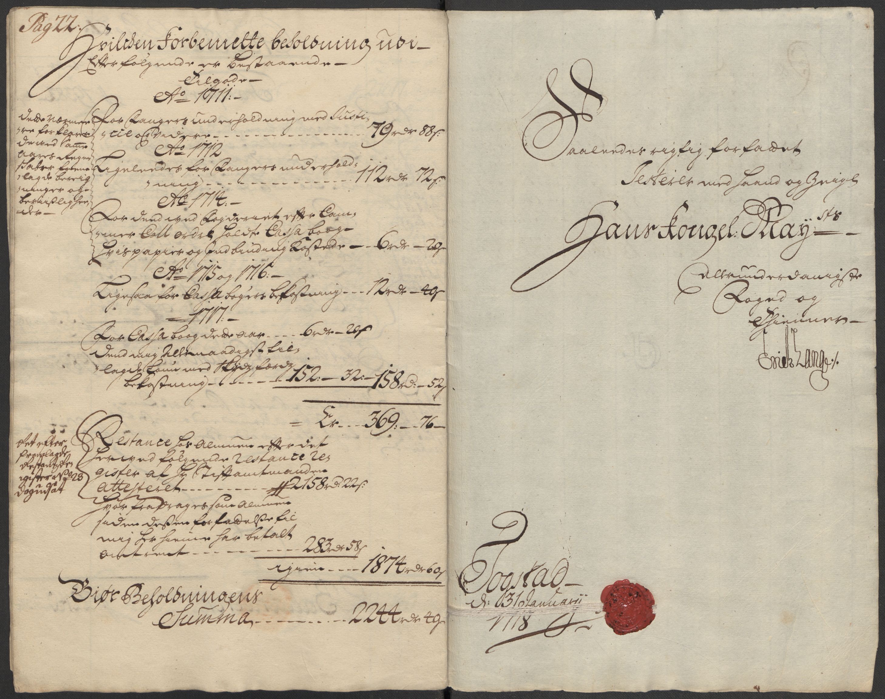 Rentekammeret inntil 1814, Reviderte regnskaper, Fogderegnskap, AV/RA-EA-4092/R16/L1056: Fogderegnskap Hedmark, 1717, p. 14