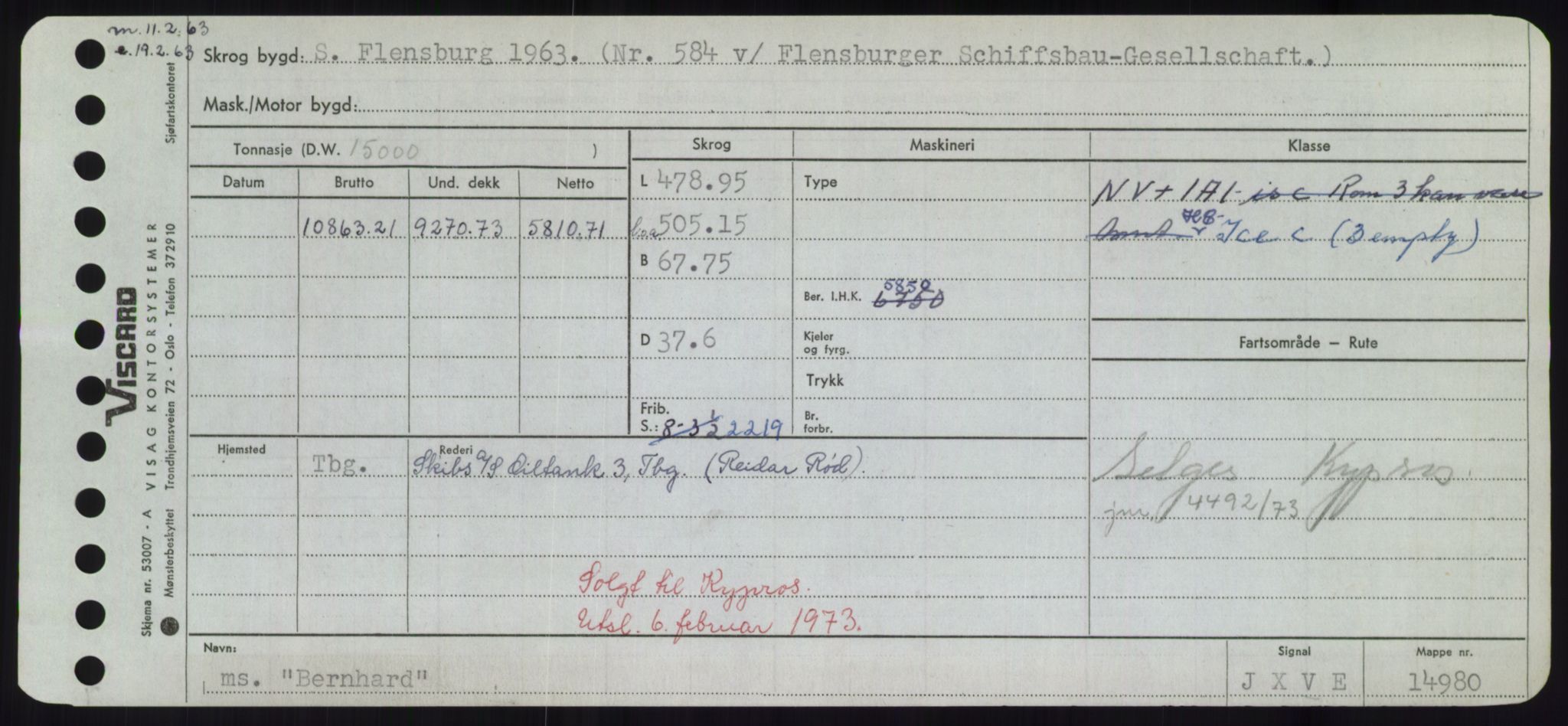 Sjøfartsdirektoratet med forløpere, Skipsmålingen, AV/RA-S-1627/H/Hd/L0003: Fartøy, B-Bev, p. 877