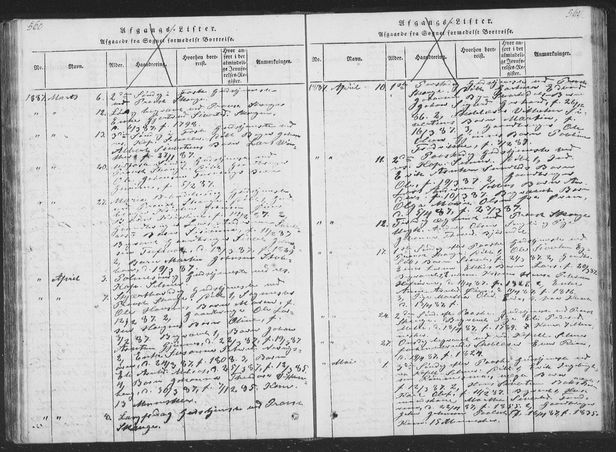 Ministerialprotokoller, klokkerbøker og fødselsregistre - Sør-Trøndelag, SAT/A-1456/668/L0816: Parish register (copy) no. 668C05, 1816-1893, p. 560-561
