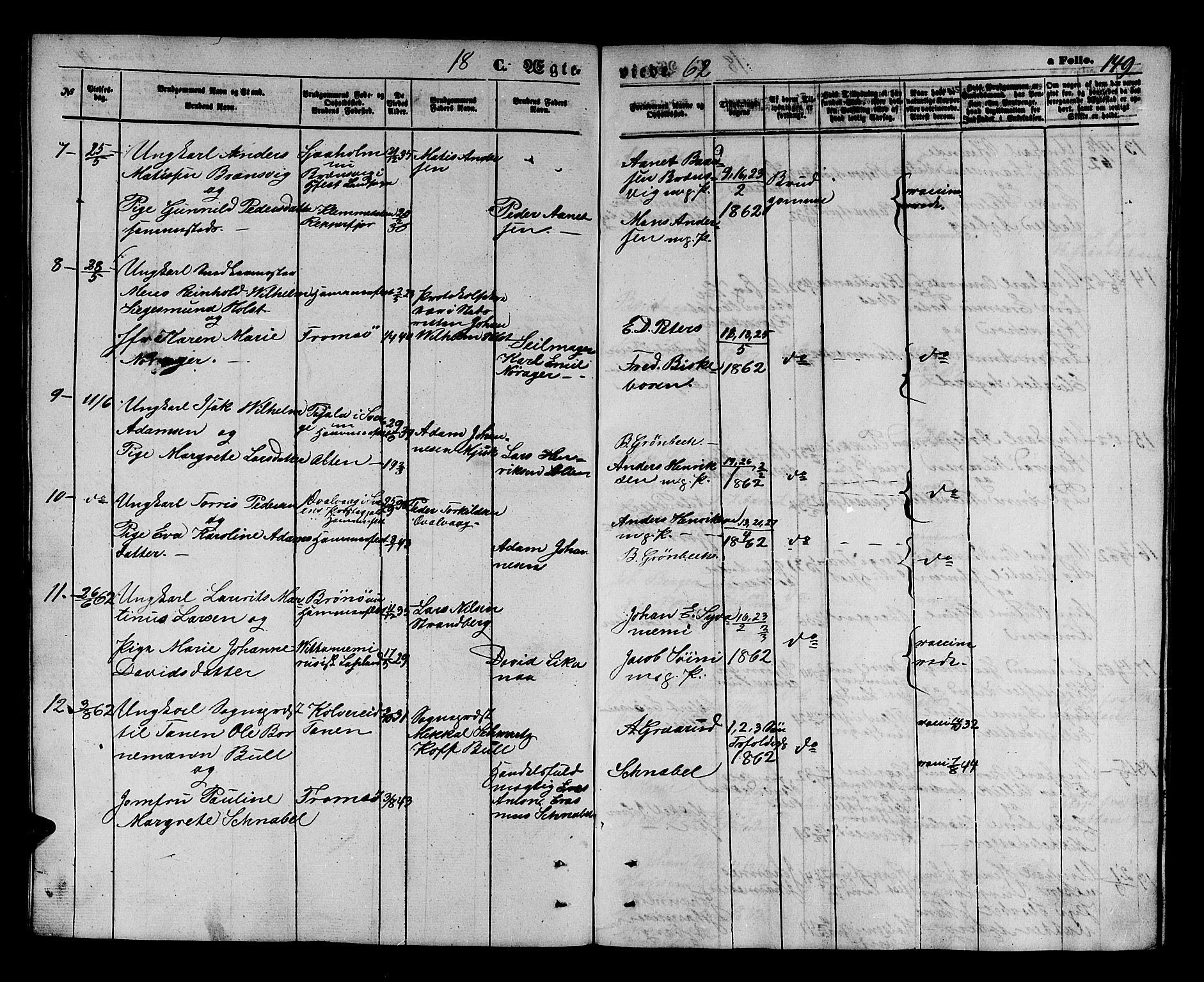 Hammerfest sokneprestkontor, AV/SATØ-S-1347/H/Hb/L0003.klokk: Parish register (copy) no. 3 /1, 1862-1868, p. 149