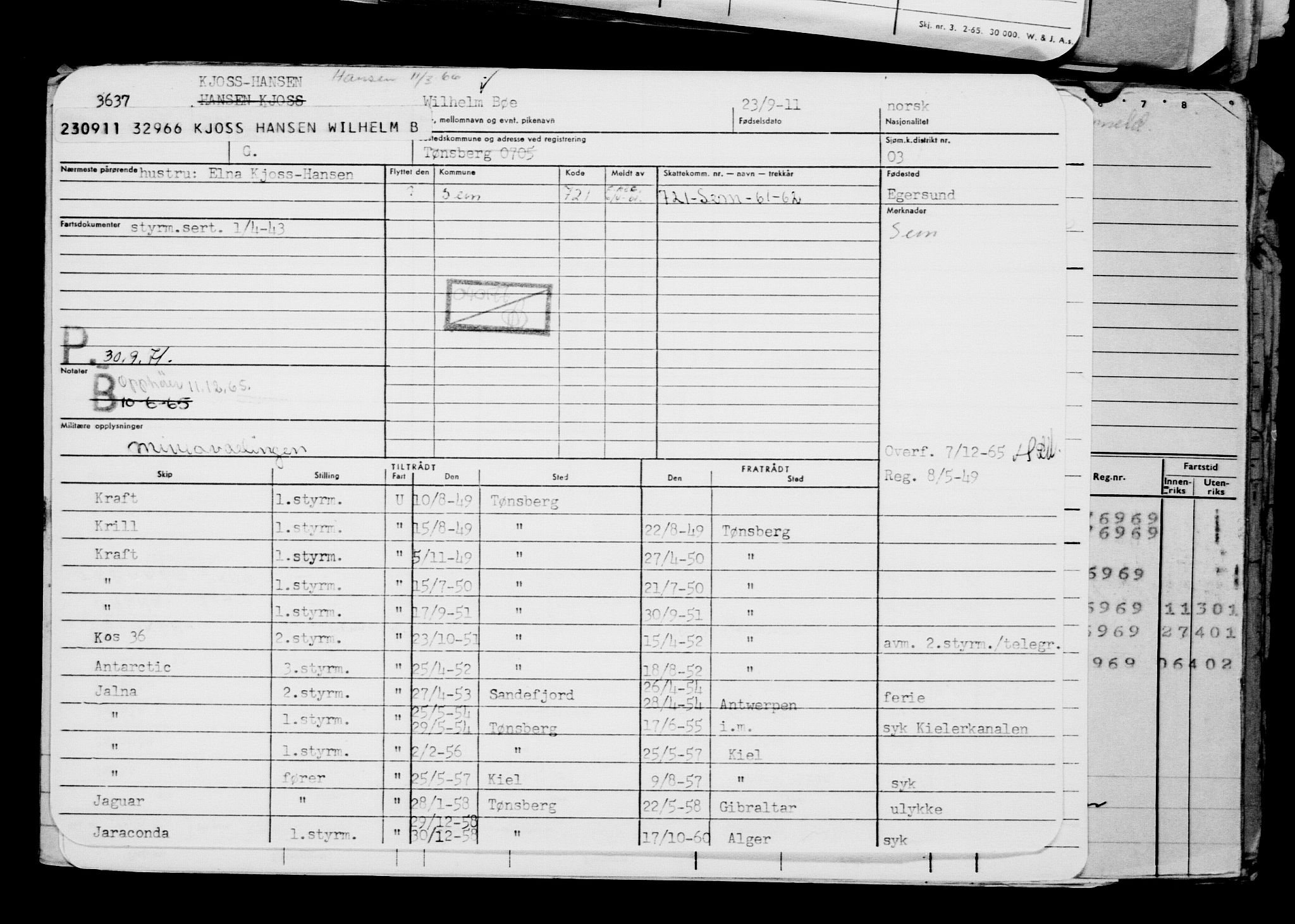 Direktoratet for sjømenn, AV/RA-S-3545/G/Gb/L0099: Hovedkort, 1911, p. 852