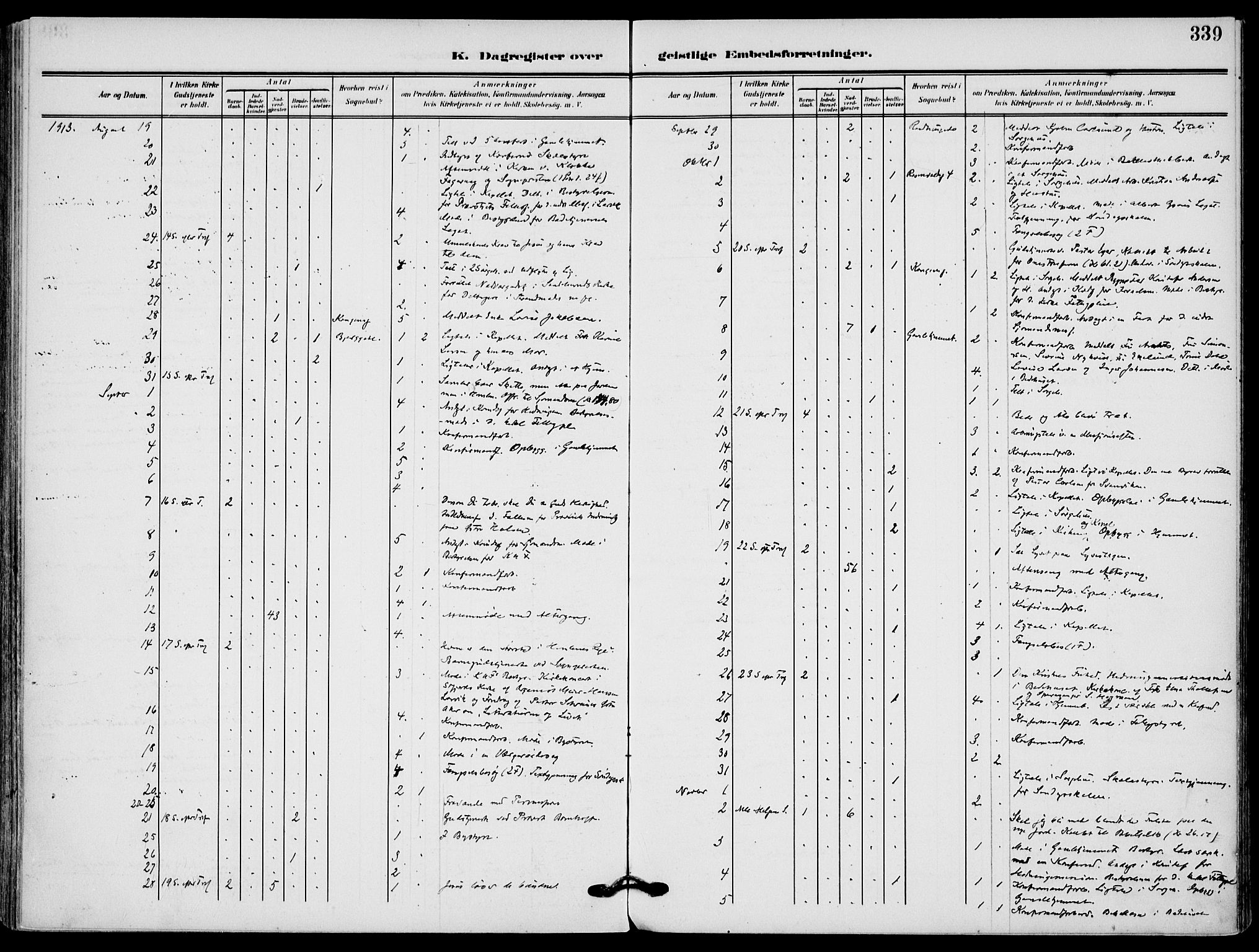 Sandefjord kirkebøker, AV/SAKO-A-315/F/Fa/L0005: Parish register (official) no. 5, 1906-1915, p. 339