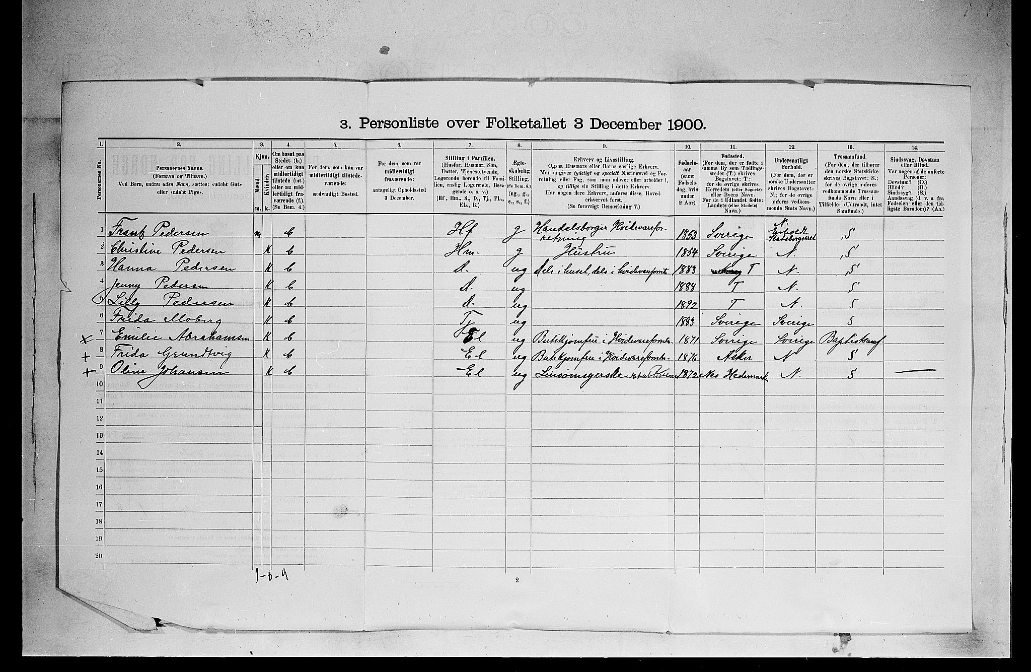 SAO, 1900 census for Kristiania, 1900, p. 17647