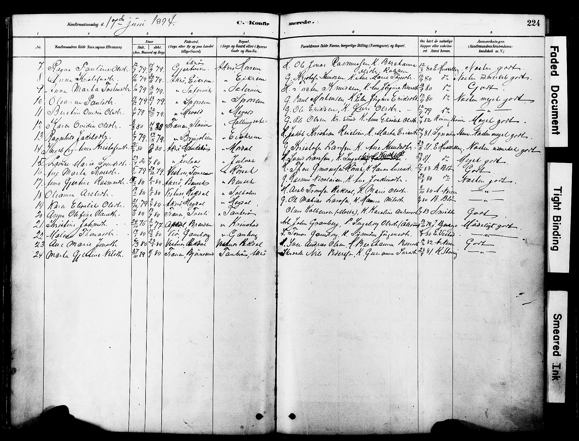 Ministerialprotokoller, klokkerbøker og fødselsregistre - Møre og Romsdal, SAT/A-1454/560/L0721: Parish register (official) no. 560A05, 1878-1917, p. 224