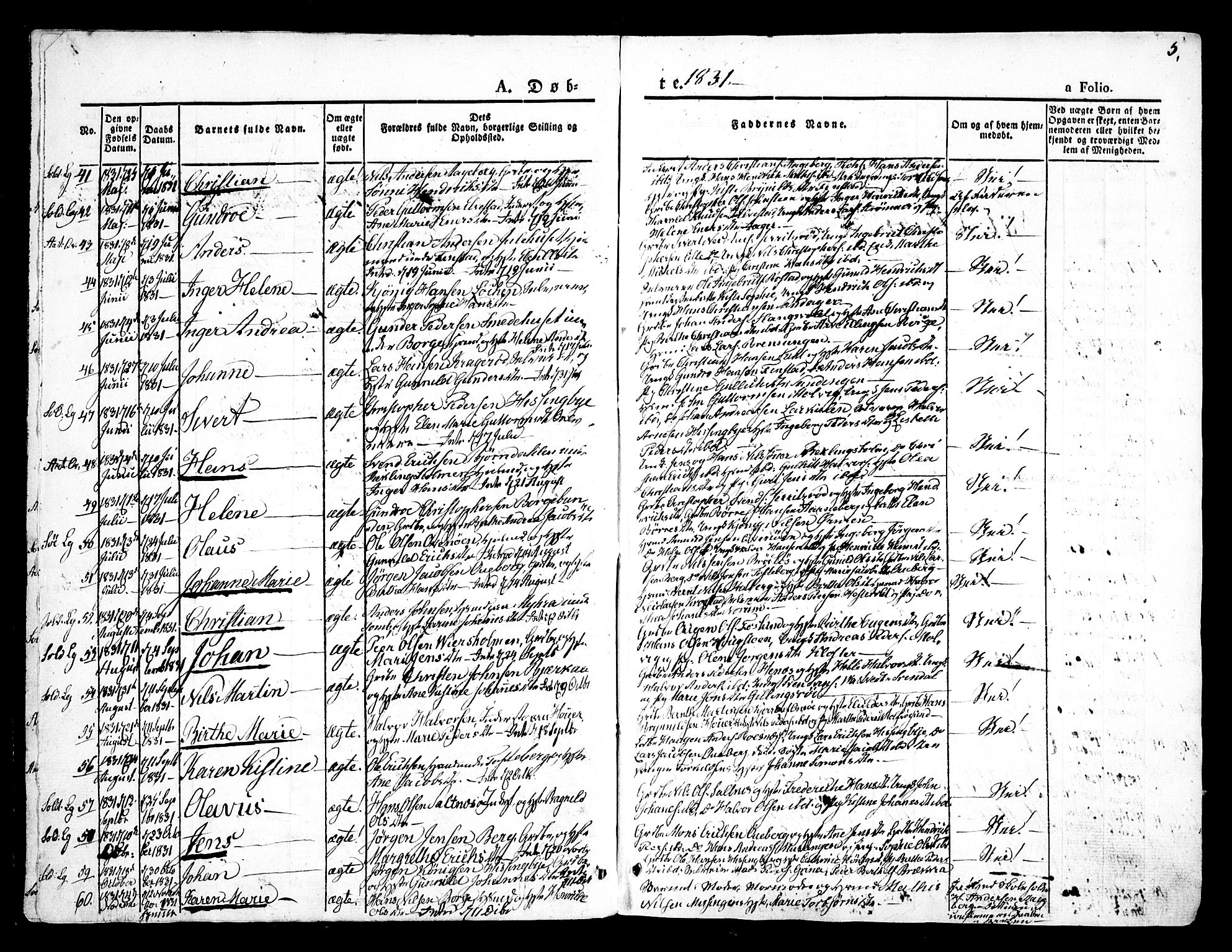 Råde prestekontor kirkebøker, AV/SAO-A-2009/F/Fa/L0005: Parish register (official) no. 5, 1830-1853, p. 5