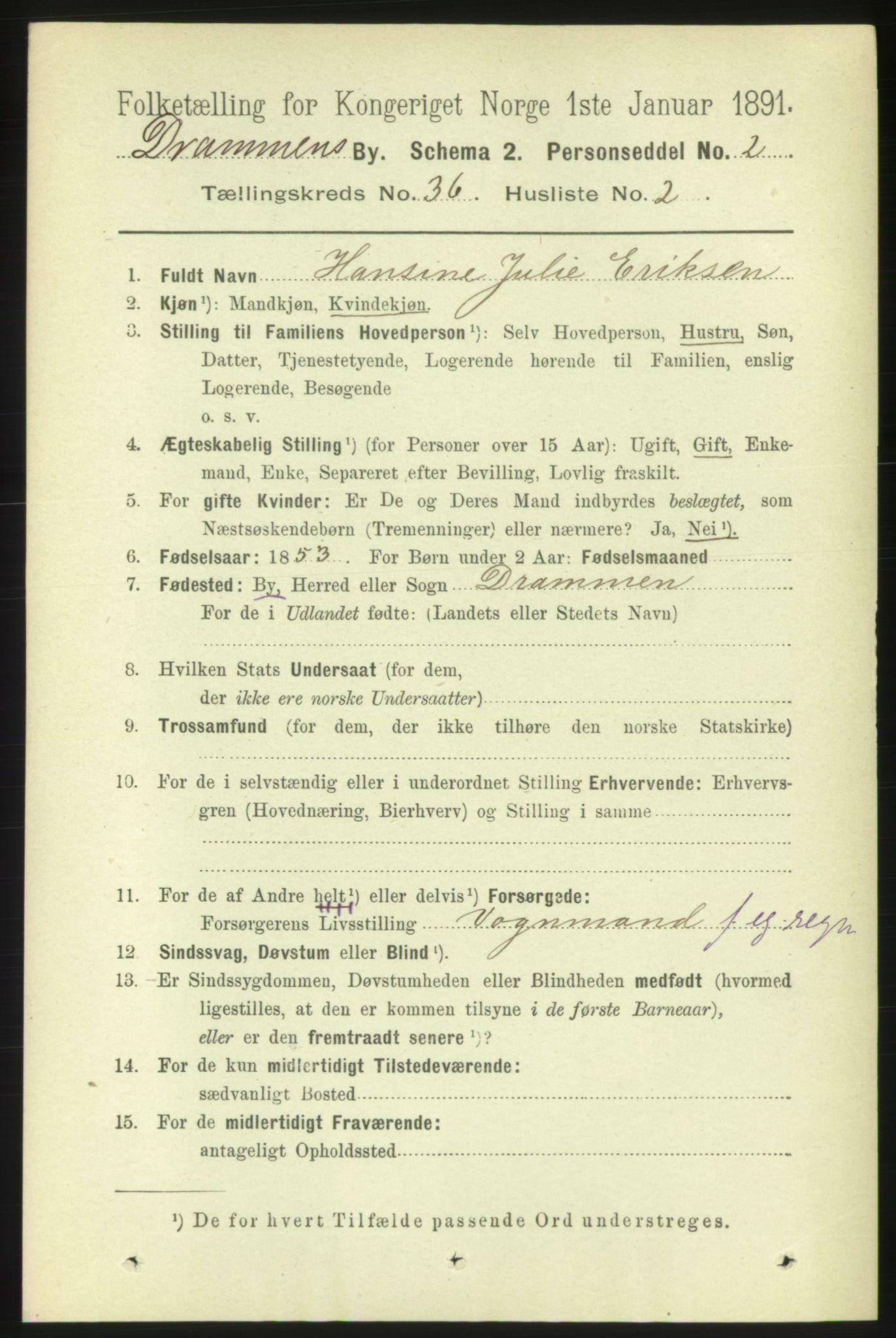 RA, 1891 census for 0602 Drammen, 1891, p. 22162