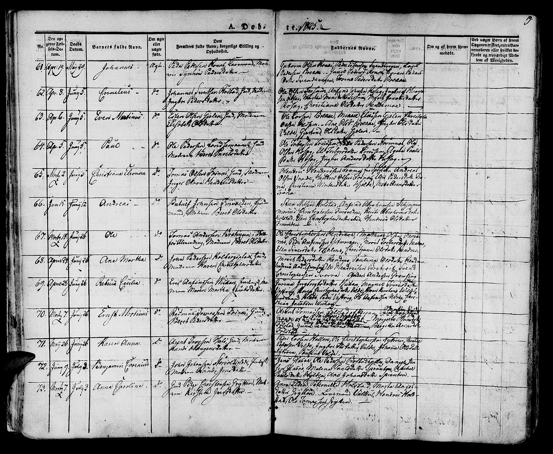 Ministerialprotokoller, klokkerbøker og fødselsregistre - Nord-Trøndelag, AV/SAT-A-1458/741/L0390: Parish register (official) no. 741A04, 1822-1836, p. 19