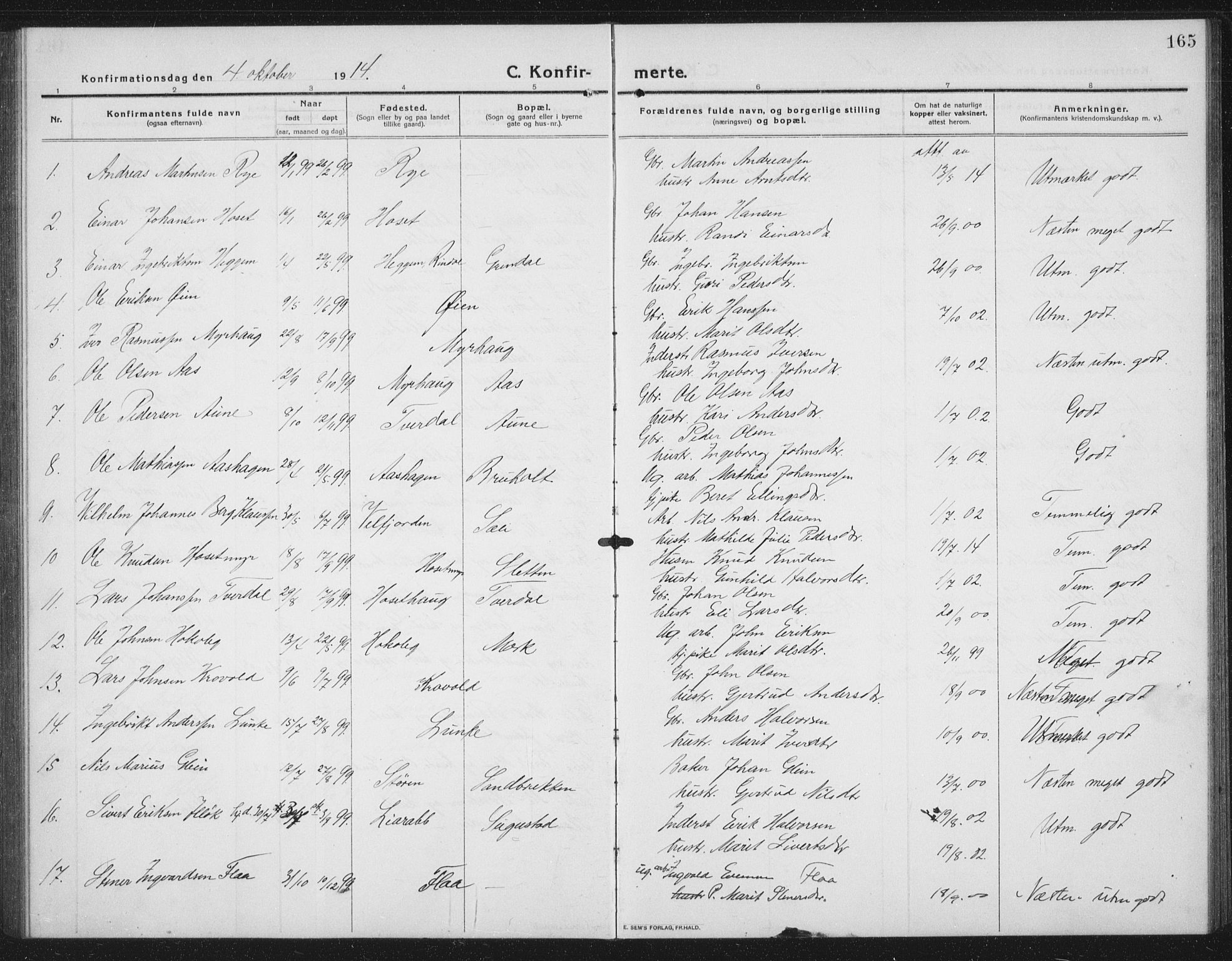 Ministerialprotokoller, klokkerbøker og fødselsregistre - Sør-Trøndelag, AV/SAT-A-1456/674/L0877: Parish register (copy) no. 674C04, 1913-1940, p. 165