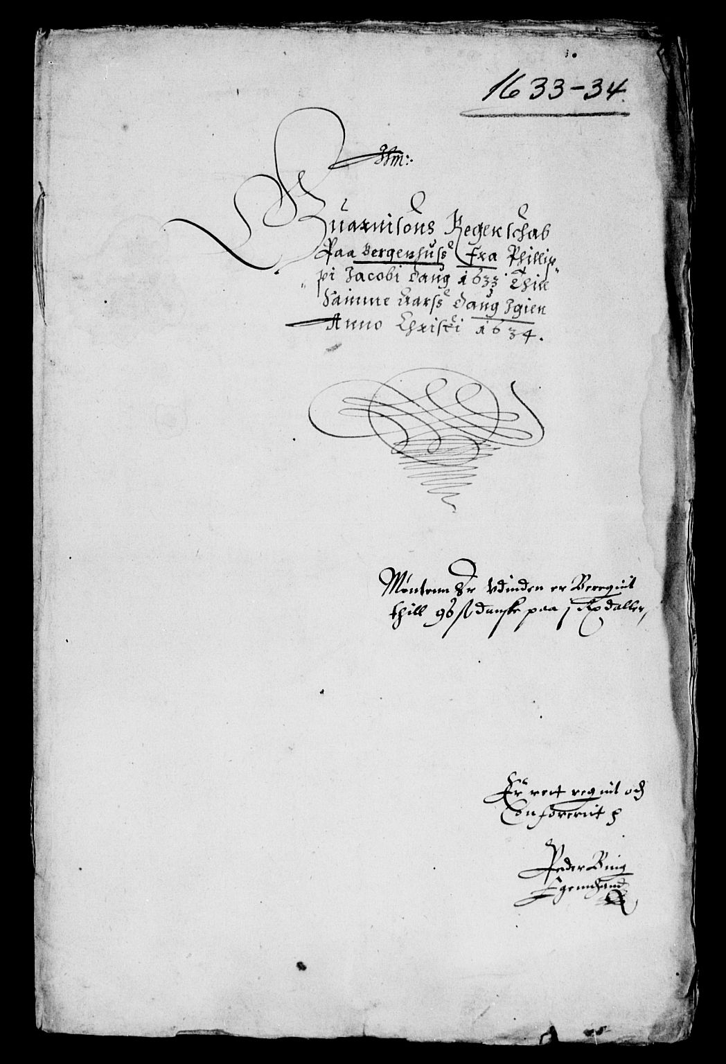 Rentekammeret inntil 1814, Reviderte regnskaper, Lensregnskaper, AV/RA-EA-5023/R/Rb/Rbt/L0066: Bergenhus len, 1633-1635