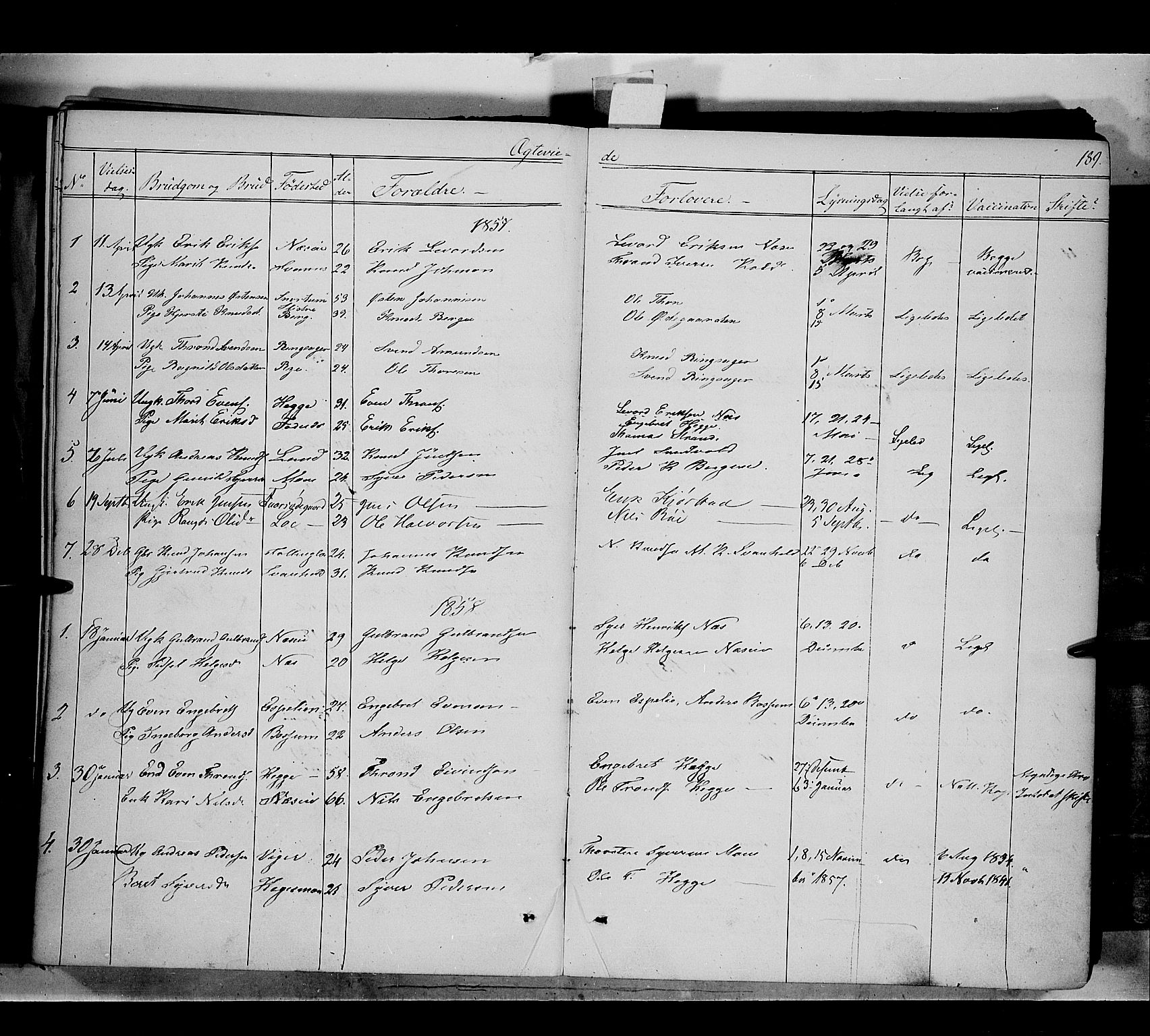 Nord-Aurdal prestekontor, AV/SAH-PREST-132/H/Ha/Haa/L0005: Parish register (official) no. 5, 1842-1863, p. 189