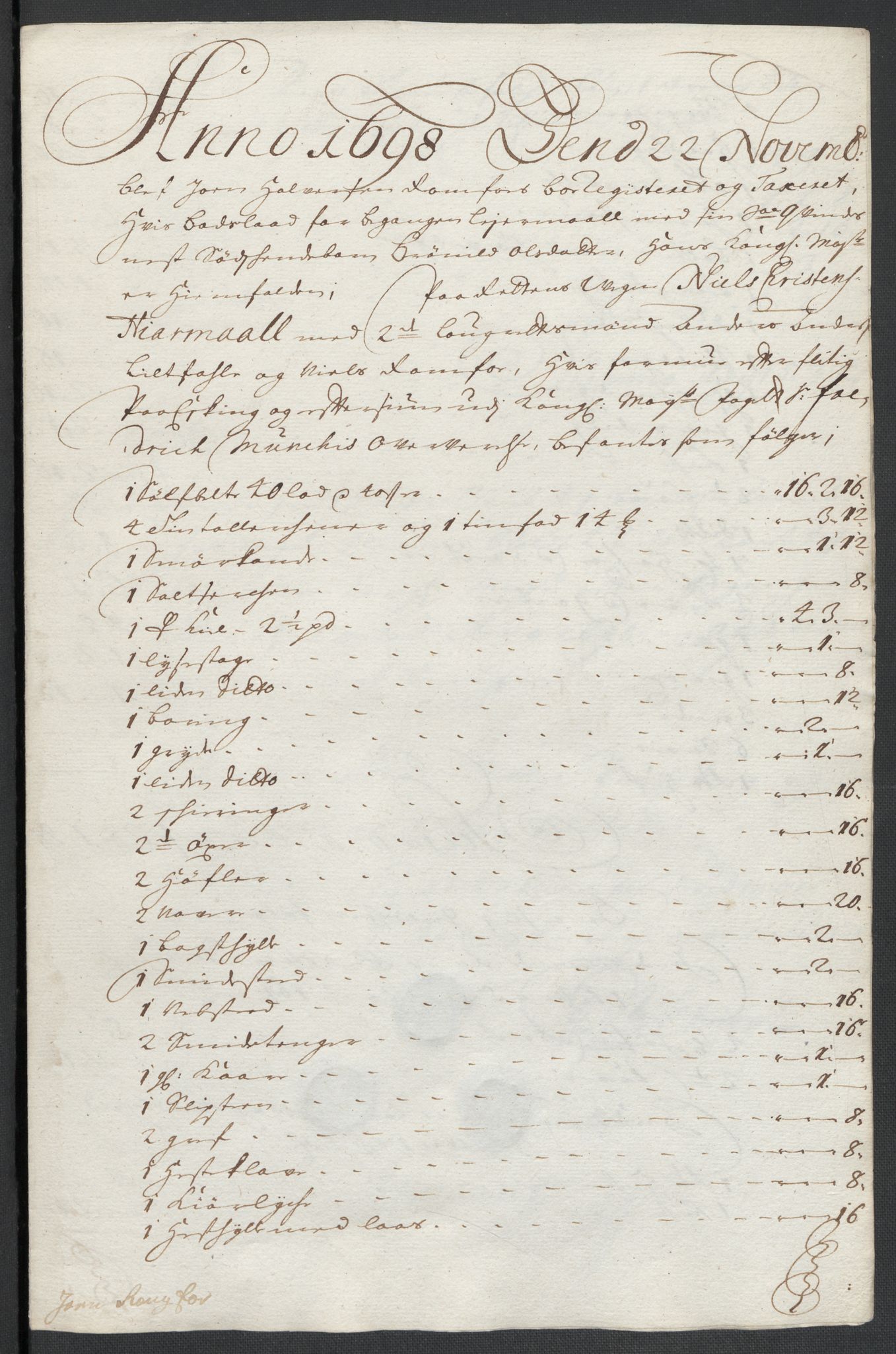 Rentekammeret inntil 1814, Reviderte regnskaper, Fogderegnskap, RA/EA-4092/R56/L3737: Fogderegnskap Nordmøre, 1697-1698, p. 297
