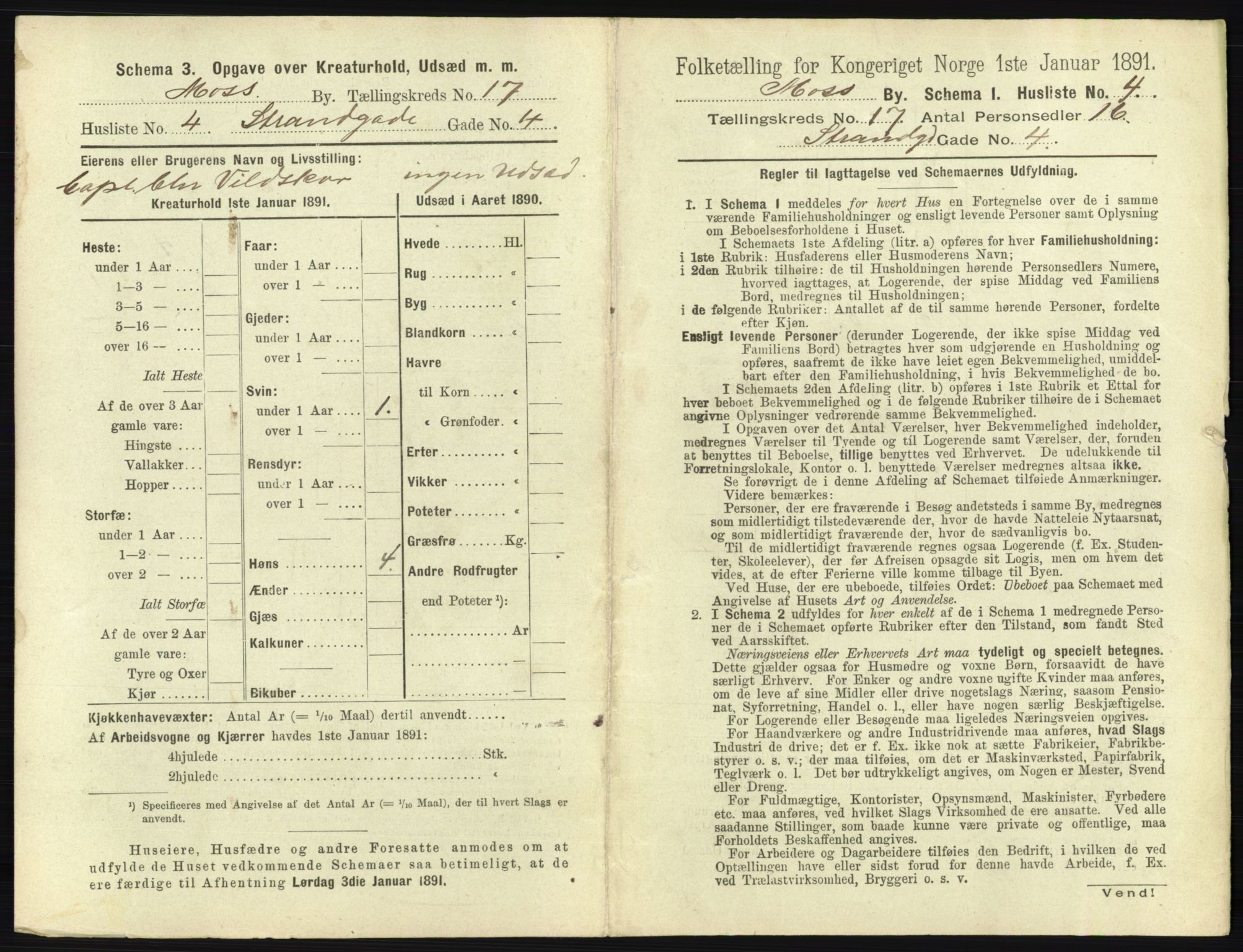 RA, 1891 census for 0104 Moss, 1891, p. 1082