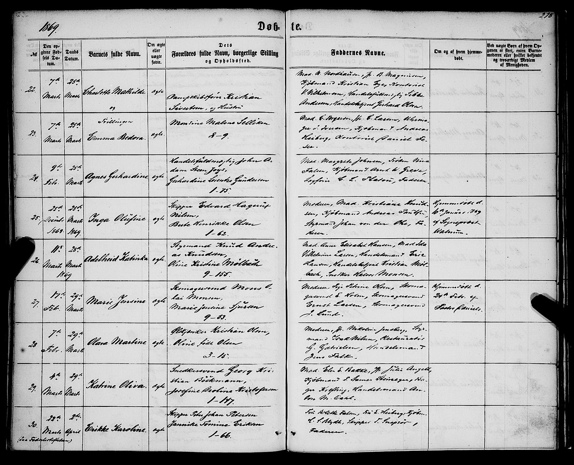 Nykirken Sokneprestembete, AV/SAB-A-77101/H/Haa/L0015: Parish register (official) no. B 2, 1858-1869, p. 278