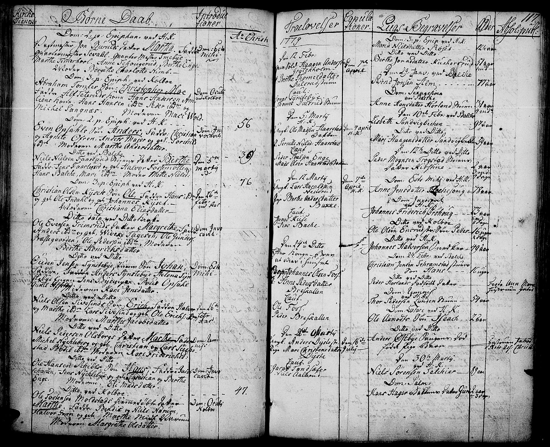 Toten prestekontor, SAH/PREST-102/H/Ha/Haa/L0006: Parish register (official) no. 6, 1773-1793, p. 117