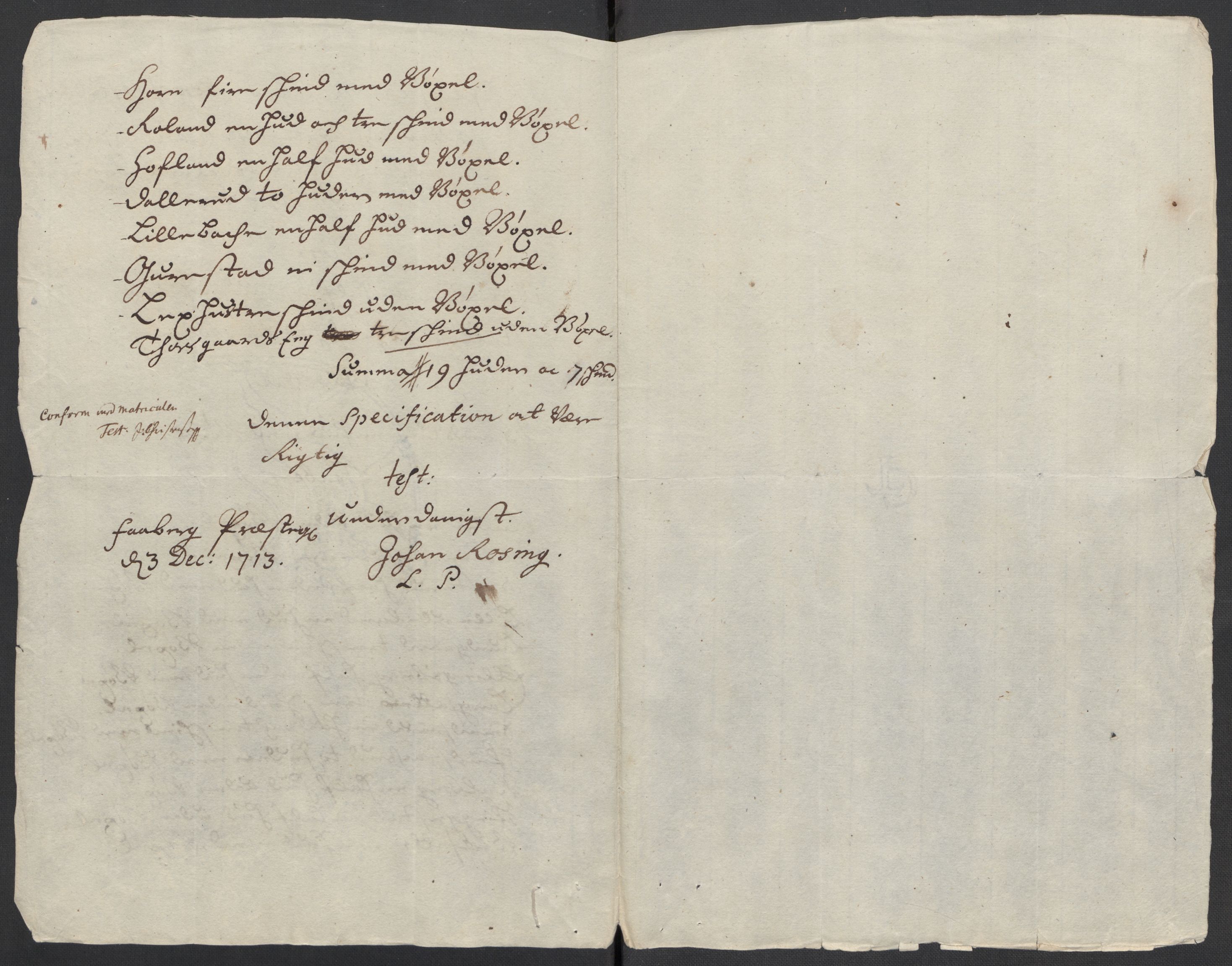Rentekammeret inntil 1814, Reviderte regnskaper, Fogderegnskap, AV/RA-EA-4092/R17/L1182: Fogderegnskap Gudbrandsdal, 1713, p. 381
