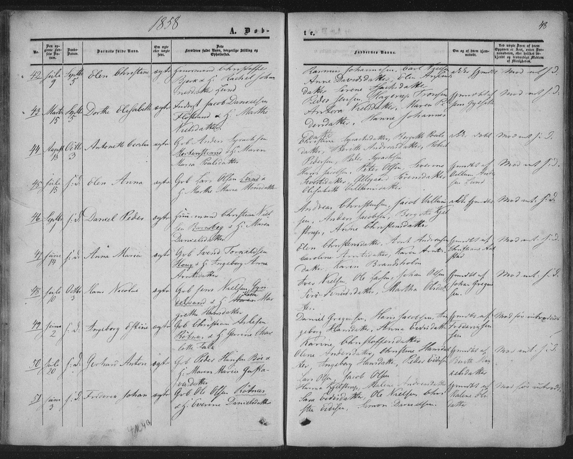 Ministerialprotokoller, klokkerbøker og fødselsregistre - Nordland, AV/SAT-A-1459/855/L0800: Parish register (official) no. 855A08, 1852-1864, p. 48