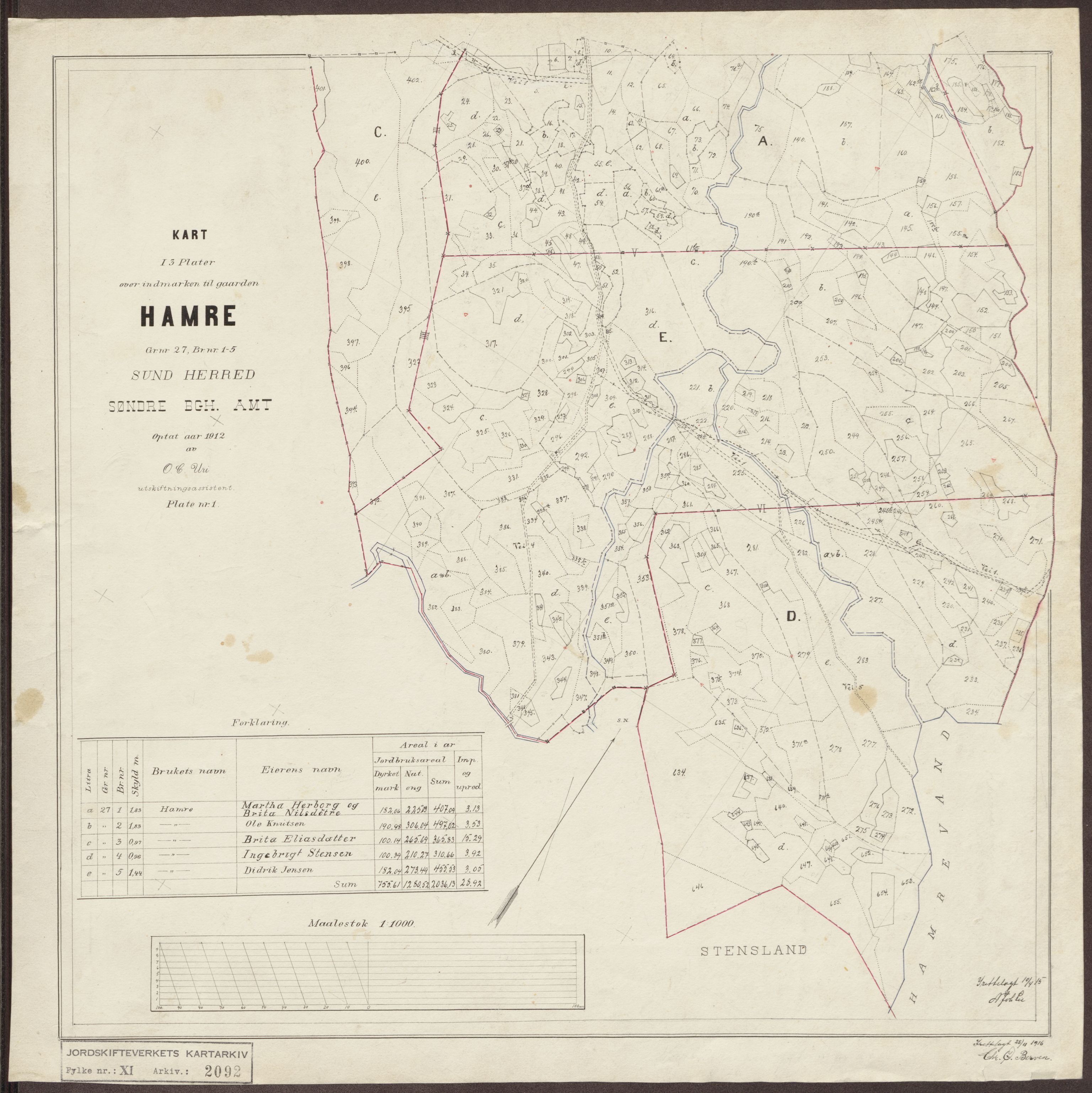 Jordskifteverkets kartarkiv, AV/RA-S-3929/T, 1859-1988, p. 2293