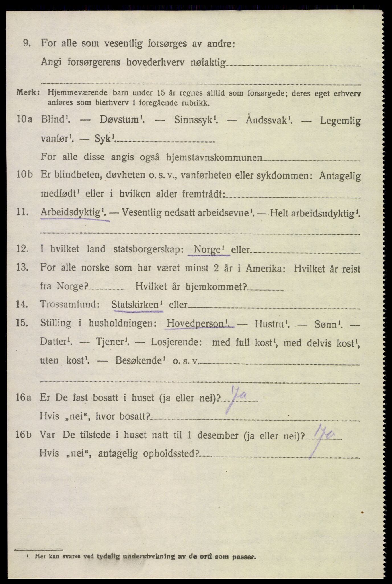 SAK, 1920 census for Hornnes, 1920, p. 944