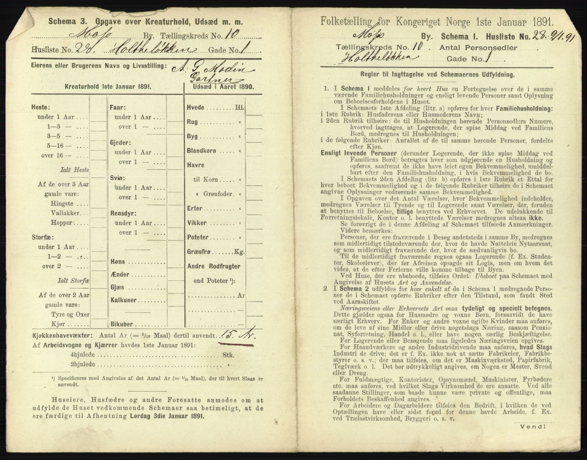 RA, 1891 census for 0104 Moss, 1891, p. 746