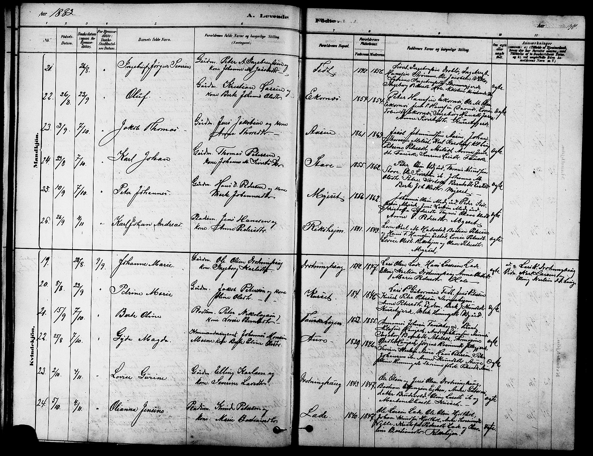 Ministerialprotokoller, klokkerbøker og fødselsregistre - Møre og Romsdal, AV/SAT-A-1454/523/L0339: Parish register (copy) no. 523C02, 1878-1891, p. 30