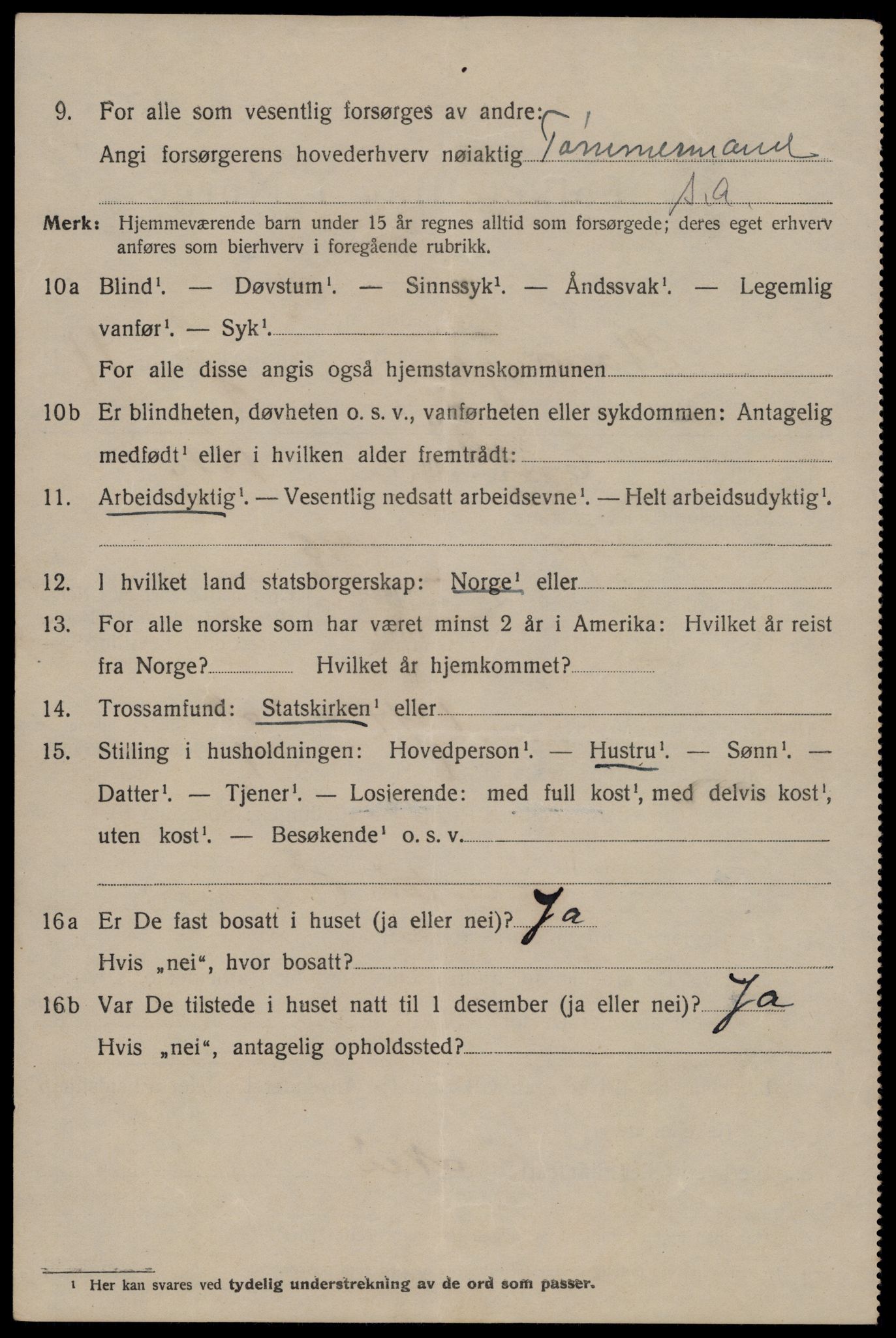 SAST, 1920 census for Stavanger, 1920, p. 53649