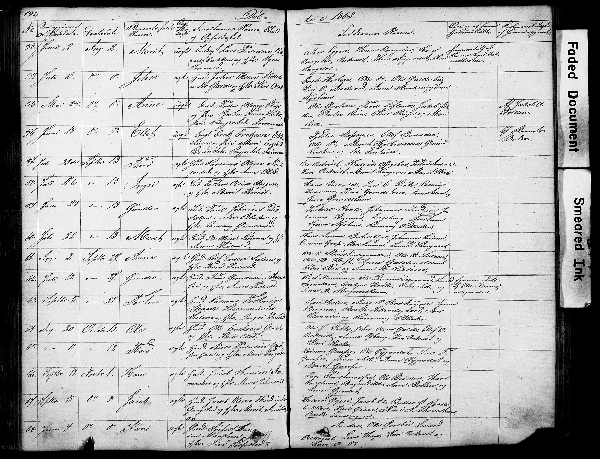 Lom prestekontor, SAH/PREST-070/L/L0012: Parish register (copy) no. 12, 1845-1873, p. 192-193