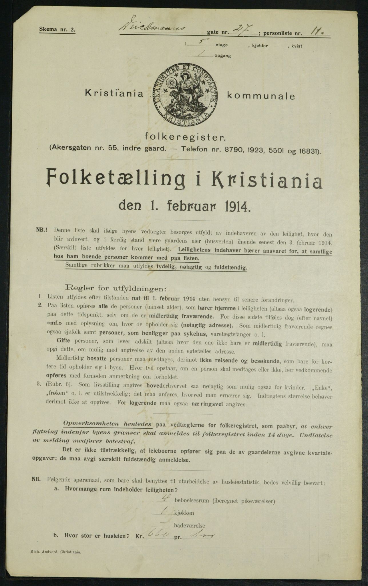 OBA, Municipal Census 1914 for Kristiania, 1914, p. 15973