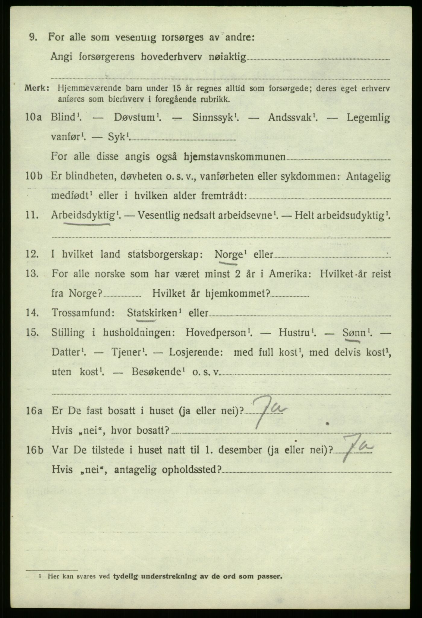 SAB, 1920 census for Fana, 1920, p. 16656