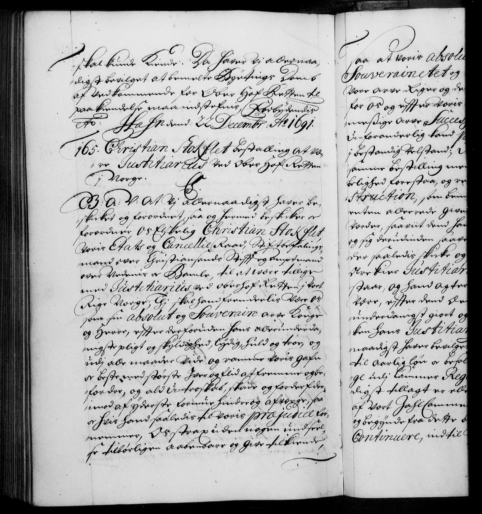 Danske Kanselli 1572-1799, RA/EA-3023/F/Fc/Fca/Fcaa/L0015: Norske registre (mikrofilm), 1688-1691, p. 518b