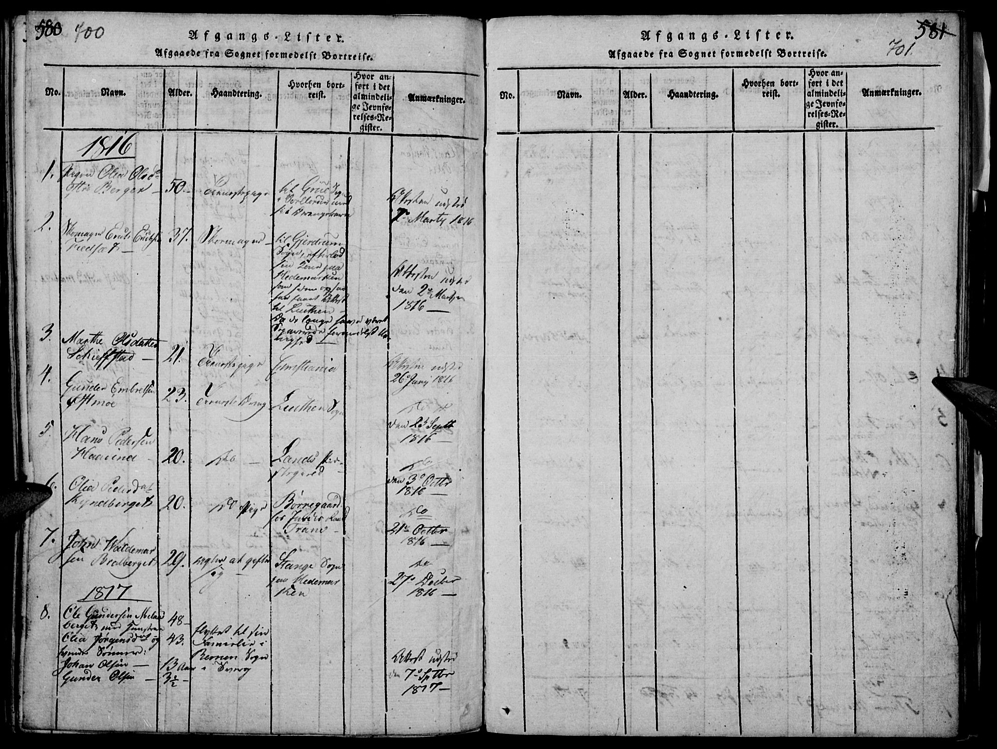 Elverum prestekontor, AV/SAH-PREST-044/H/Ha/Haa/L0007: Parish register (official) no. 7, 1815-1830, p. 700-701