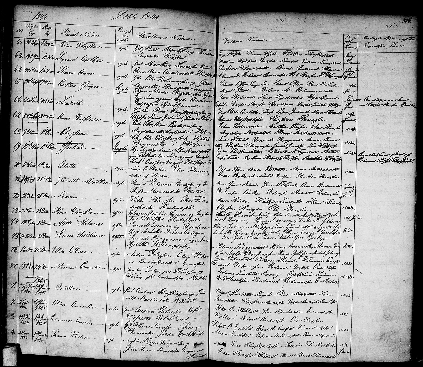 Vestby prestekontor Kirkebøker, SAO/A-10893/F/Fa/L0006: Parish register (official) no. I 6, 1827-1849, p. 356
