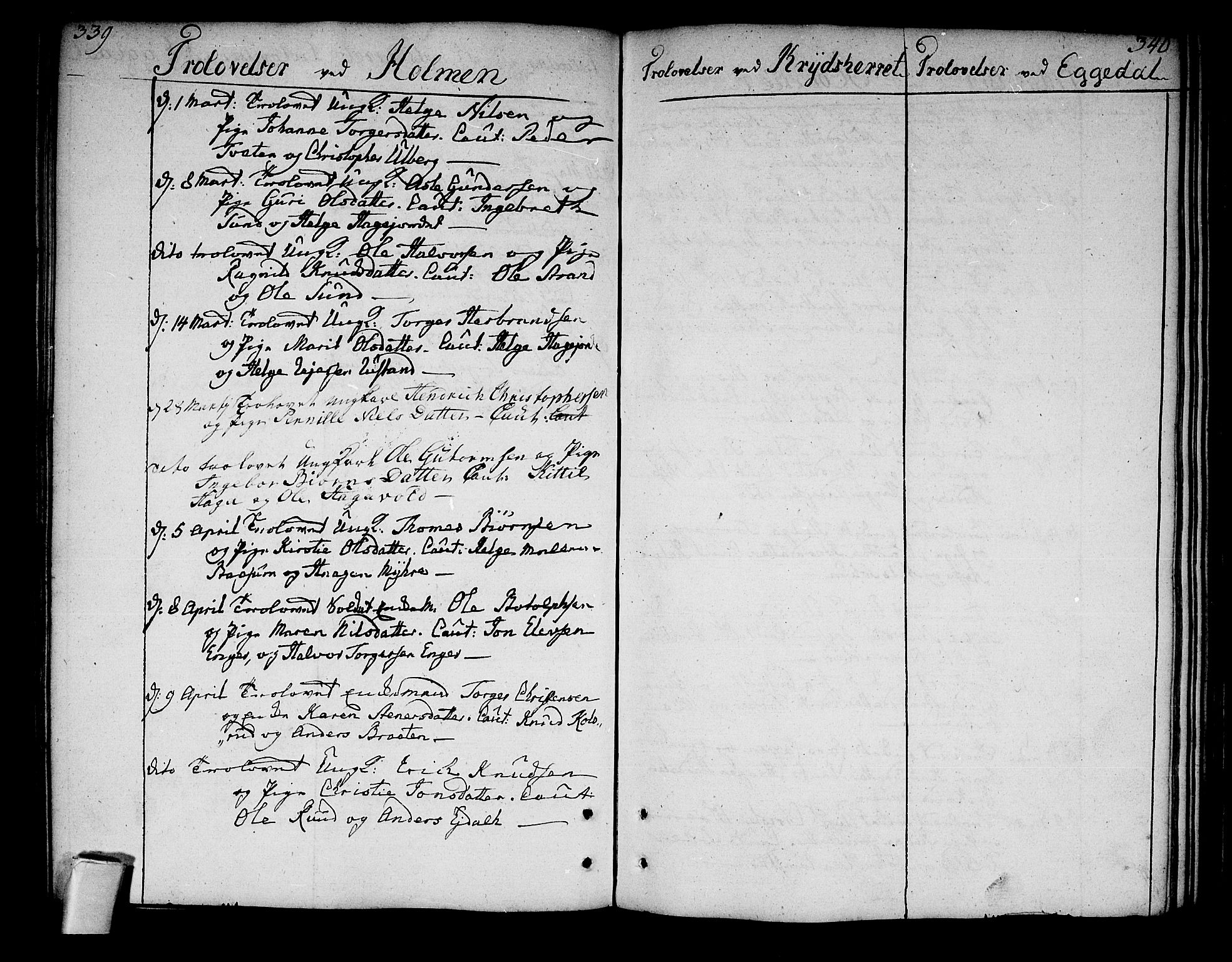 Sigdal kirkebøker, SAKO/A-245/F/Fa/L0002: Parish register (official) no. I 2, 1778-1792, p. 339-340